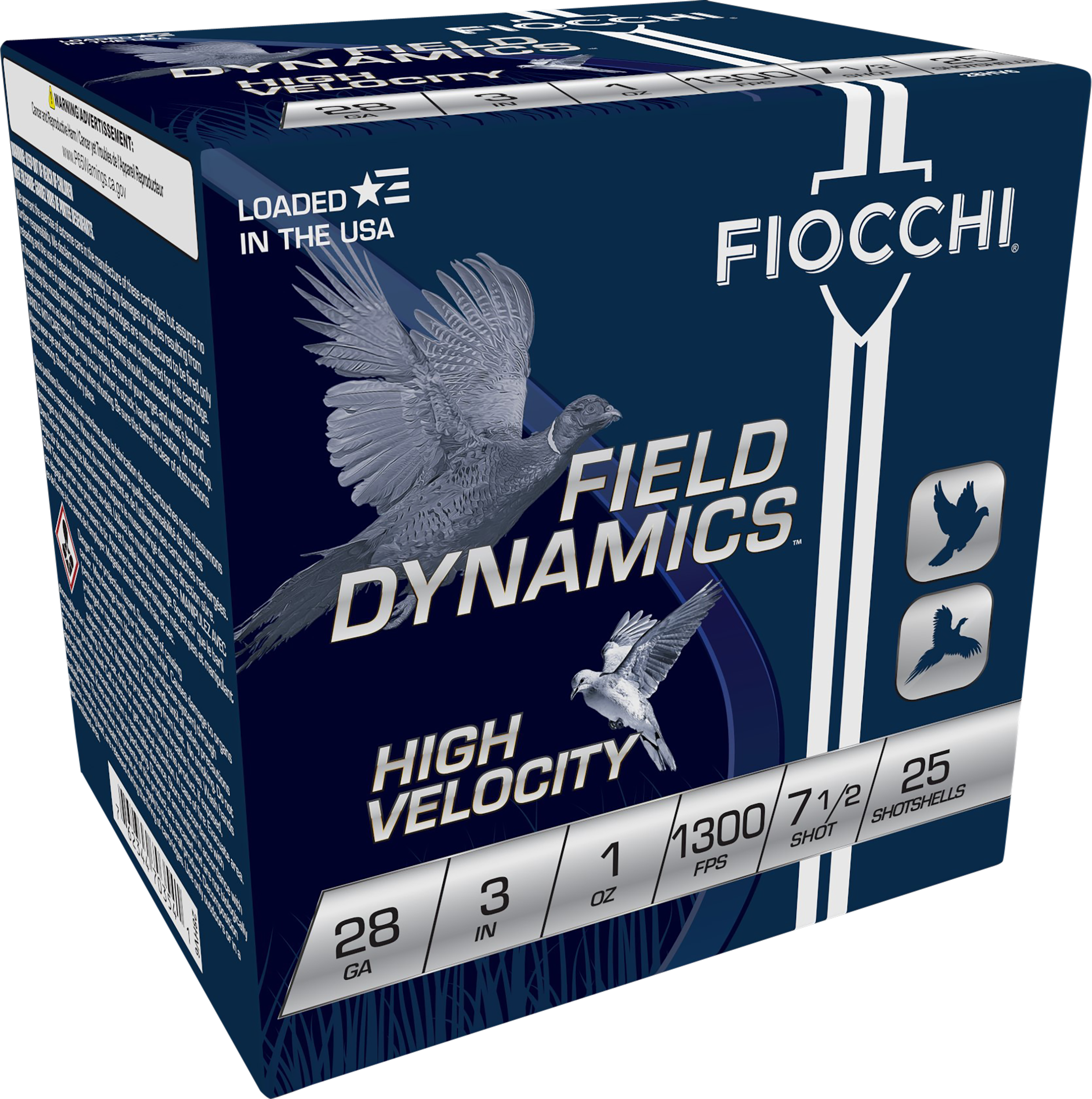 Fiocchi 283HV75 Field Dynamics High Velocity 28 Gauge Shot 1 oz 25 Rounds
