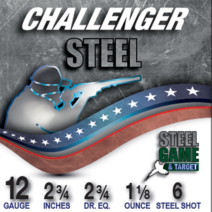 12 GAUGE 2-3/4'' 1-1/8OZ #6 STEEL SHOT 250/CASE