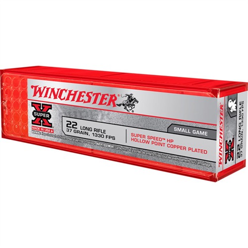 Winchester, Super-X Super Speed, .22 Long Rifle, Hollow Point, 37 Grain, 100 Rounds