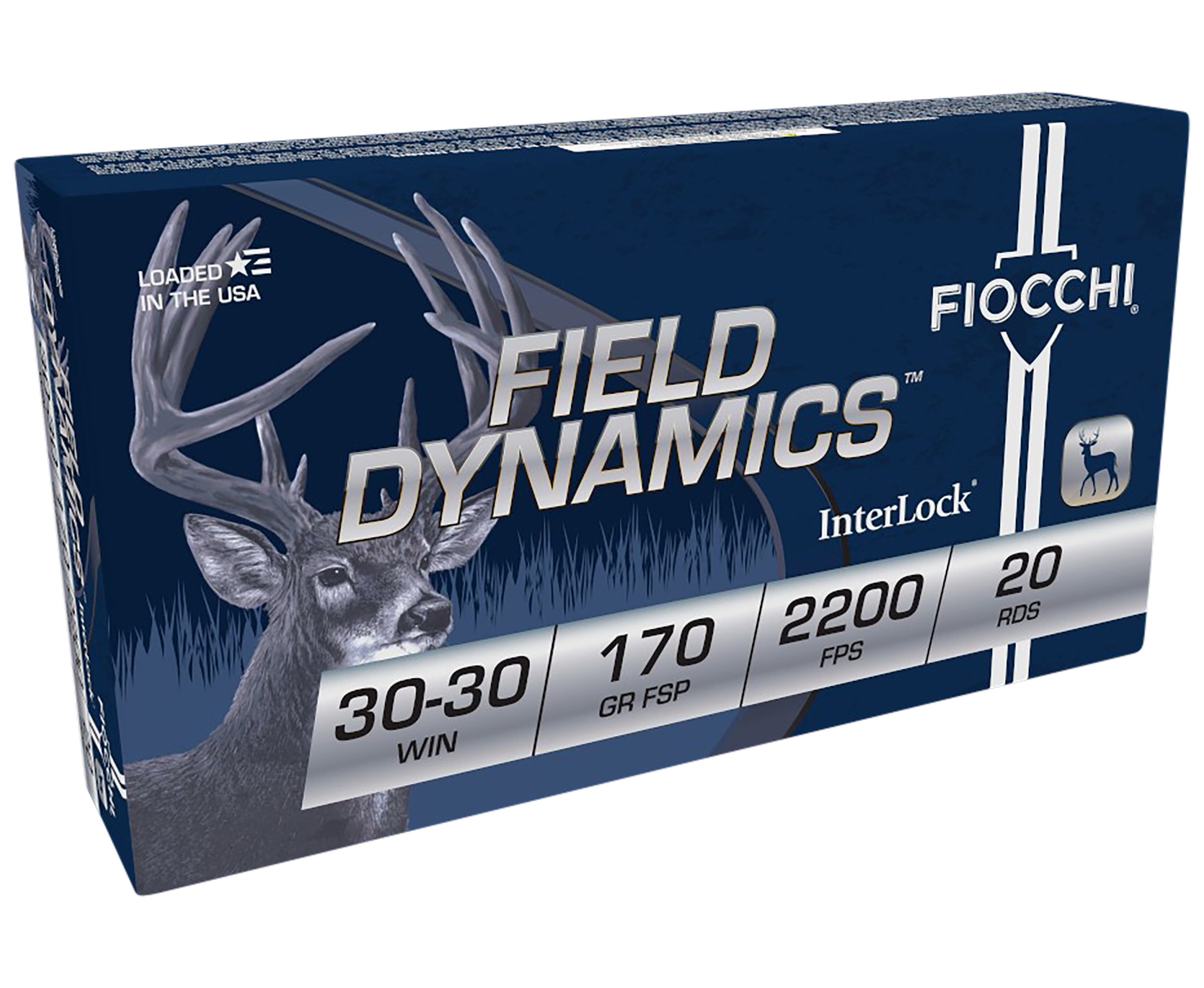 Fiocchi Field Dynamics, 30-30 Winchester, Flat Soft Point, 170 Grain, 20 Rounds