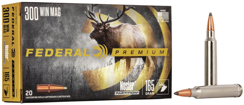 Federal P300WK 300 Winchester Magnum Nosler Partition 165 Grain 20 Rounds