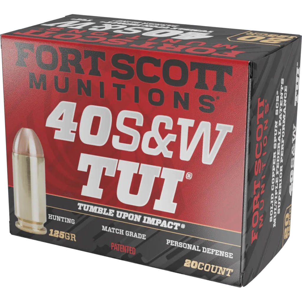 Fort Scott Munition Pistol Ammo 40 S&W 125 gr. TUI 20 rd.