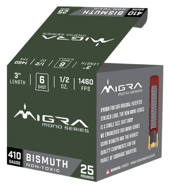 Migra Ammunitions Bismuth Mono 410 Bore Shot 11/16 oz 25 Rounds