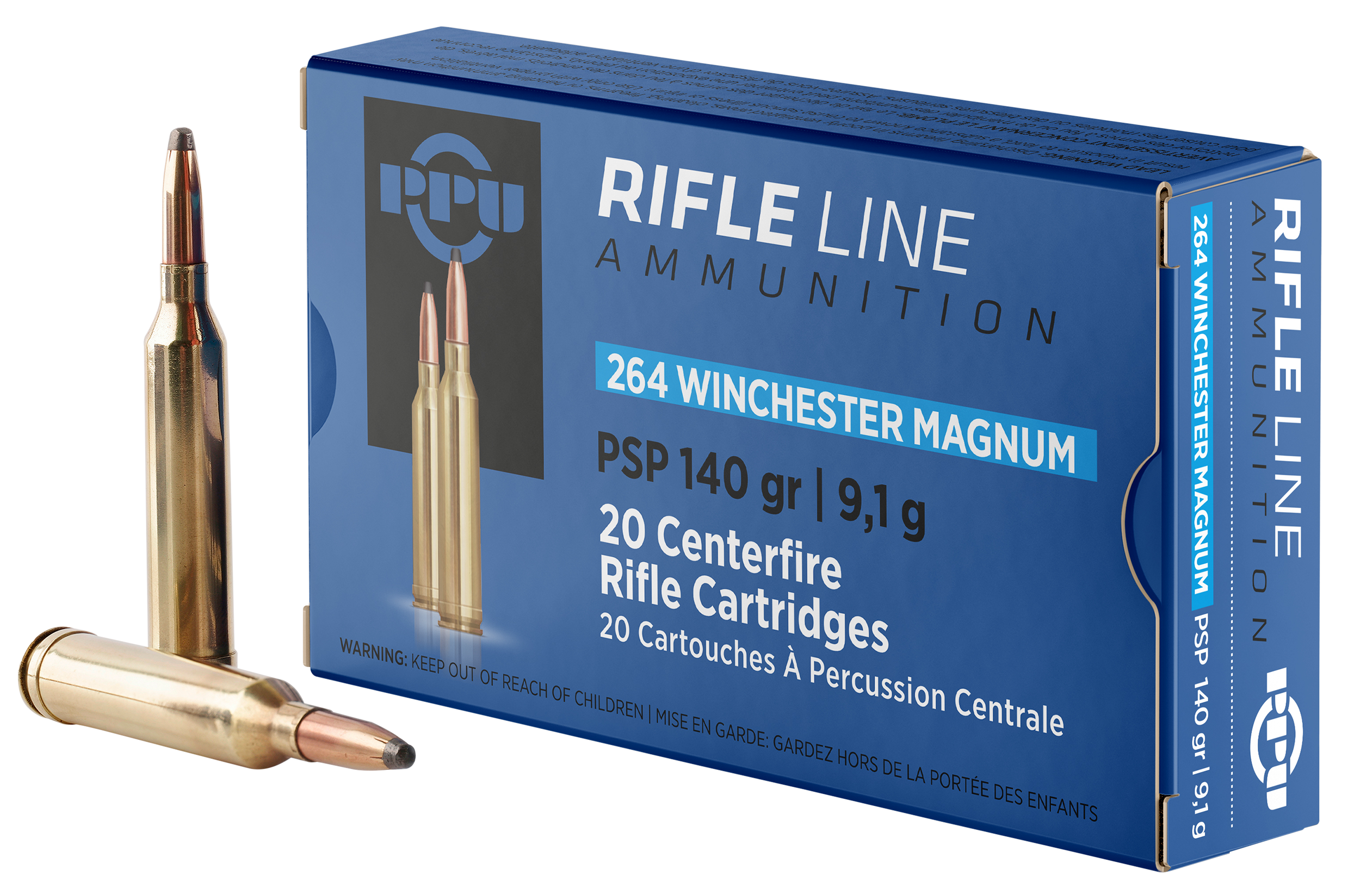 Prvi Partisan PPU PP264 264 Winchester Magnum Soft Point 140 Grain 20 Rounds