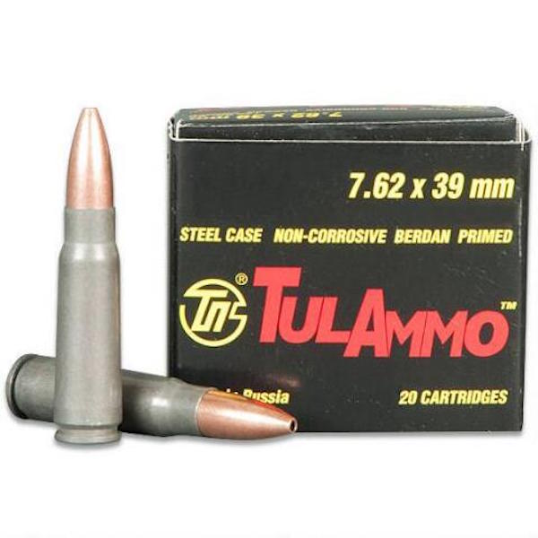 TULA 7.62x39 122GR HP 40BX 25/CS