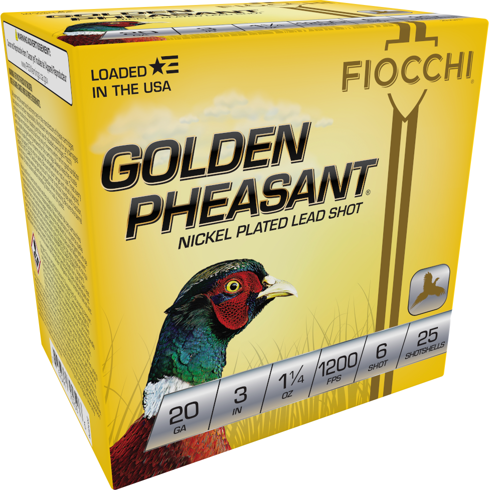 Fiocchi Golden Pheasant 20 Gauge Shot 1-1/4 oz 25 Rounds