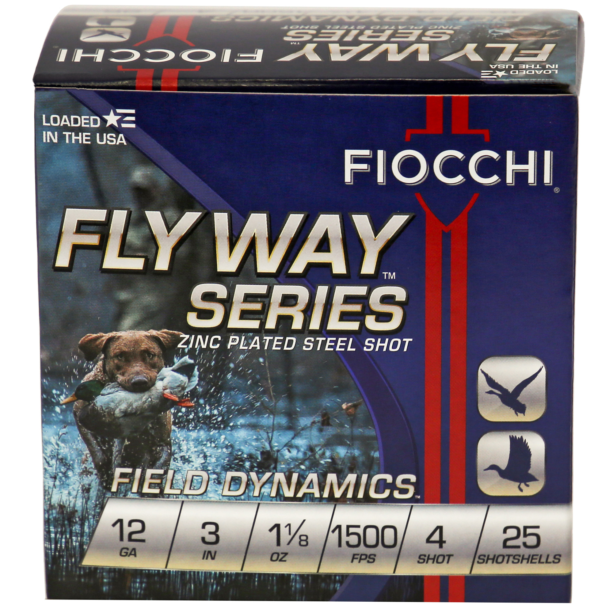 Fiocchi Flyway Shotgun Loads, 12 Gauge, Shot, 1 1/8 oz, 25 Rounds