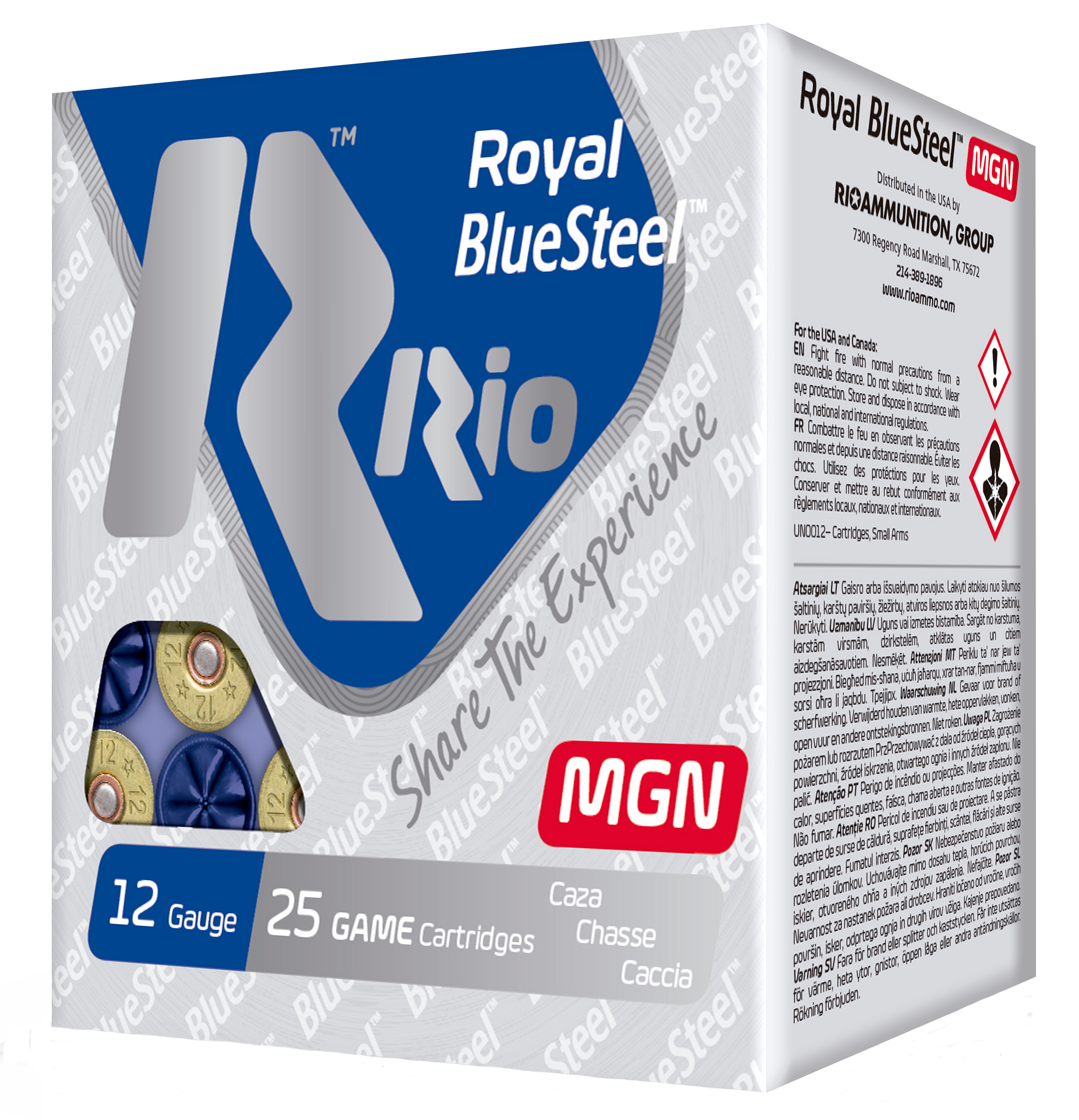 Rio Ammunition RBSM364 Royal BlueSteel Magnum 12Gauge 3" 1 1/4oz 4Shot 25 Rounds
