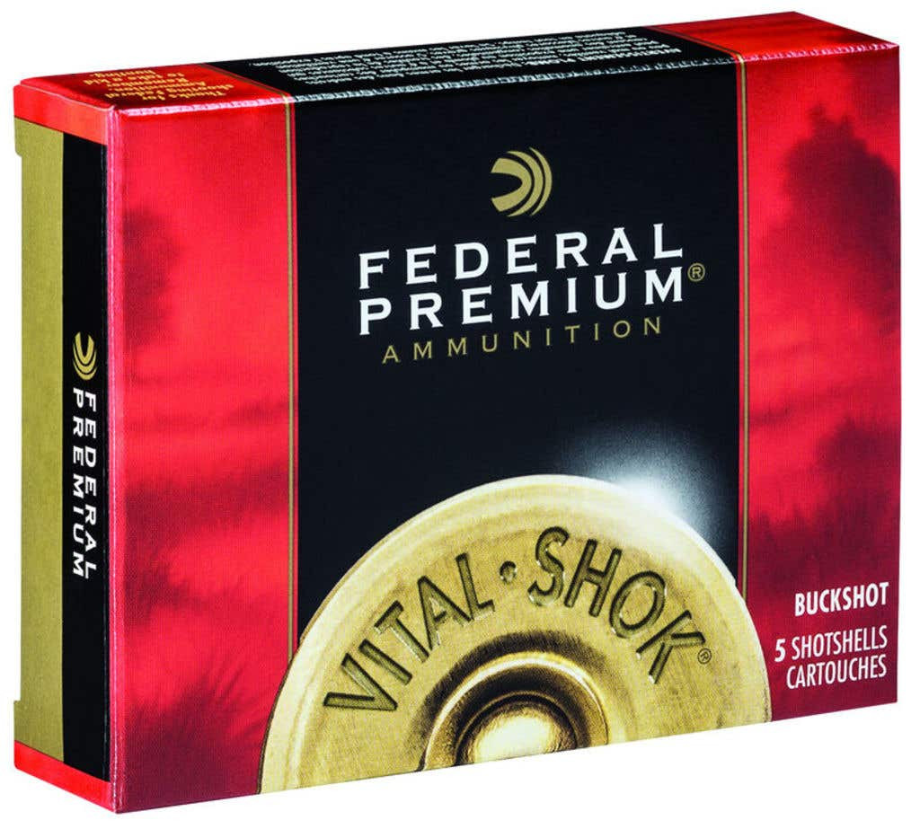 Federal Premium Vital Shok 12 Gauge 00 Buckshot 18 Pellets 5 Rounds