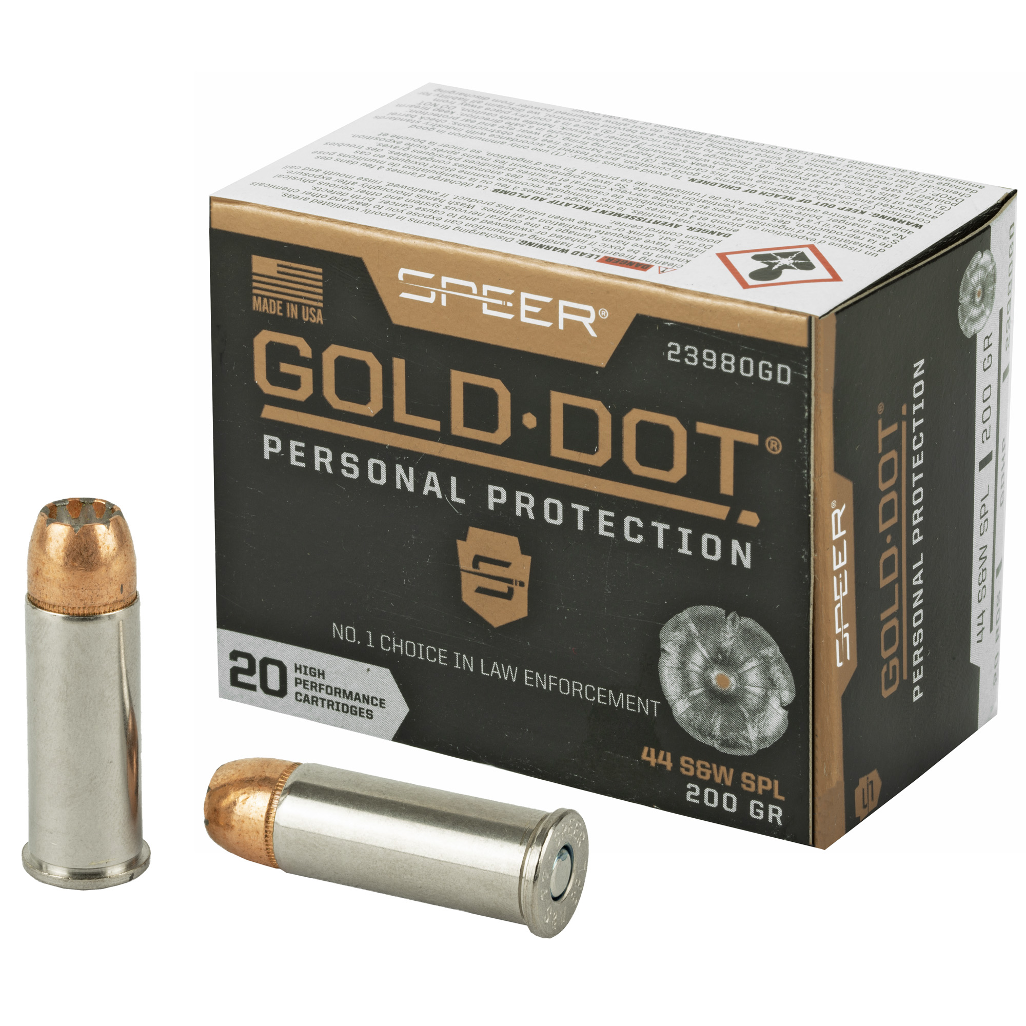 Speer, Gold Dot, 44 Special, Hollow Point, 200 Grain, 20 Rounds