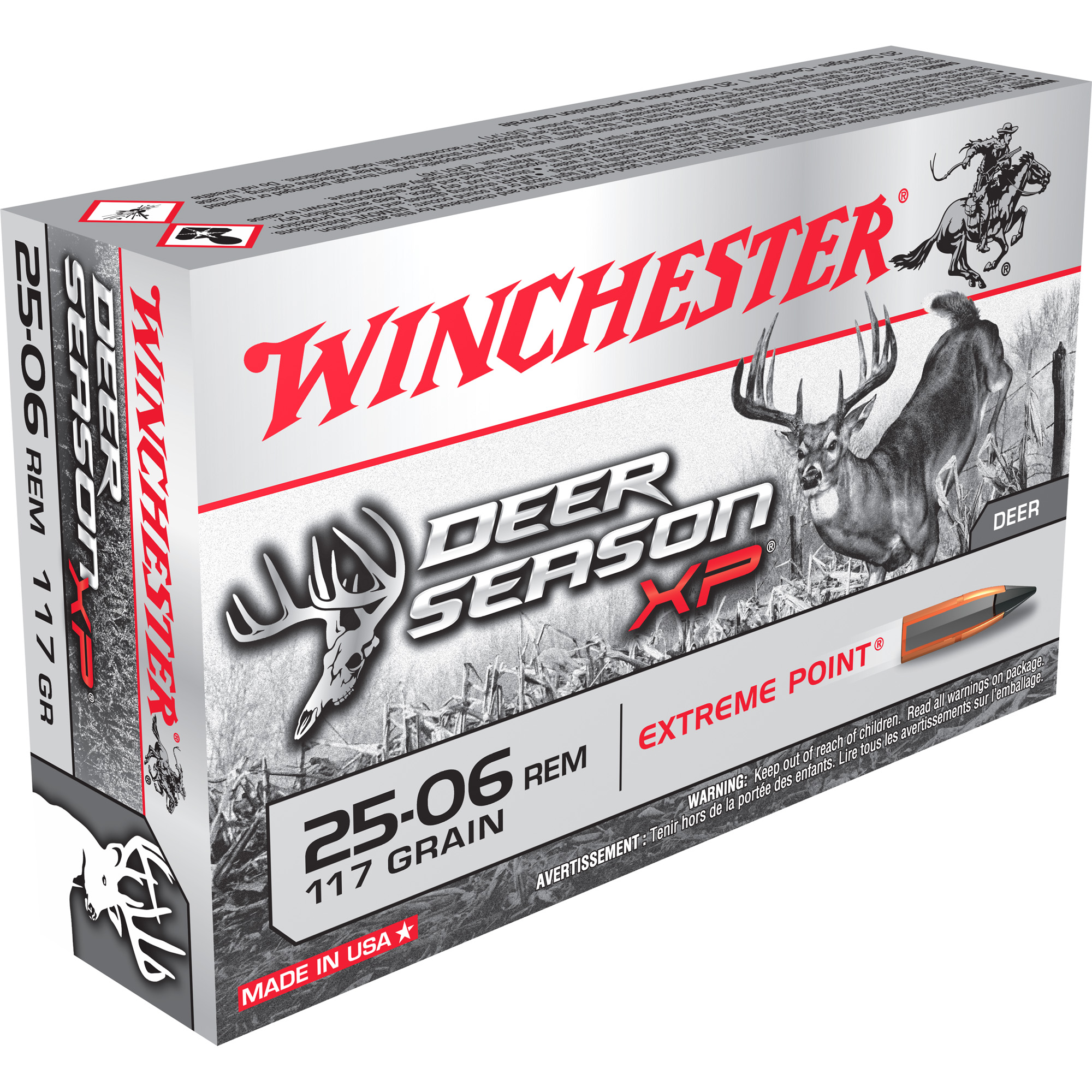 Winchester Deer Season Xp 25-06 Remington Extreme Point 117 Grain 20 Rounds