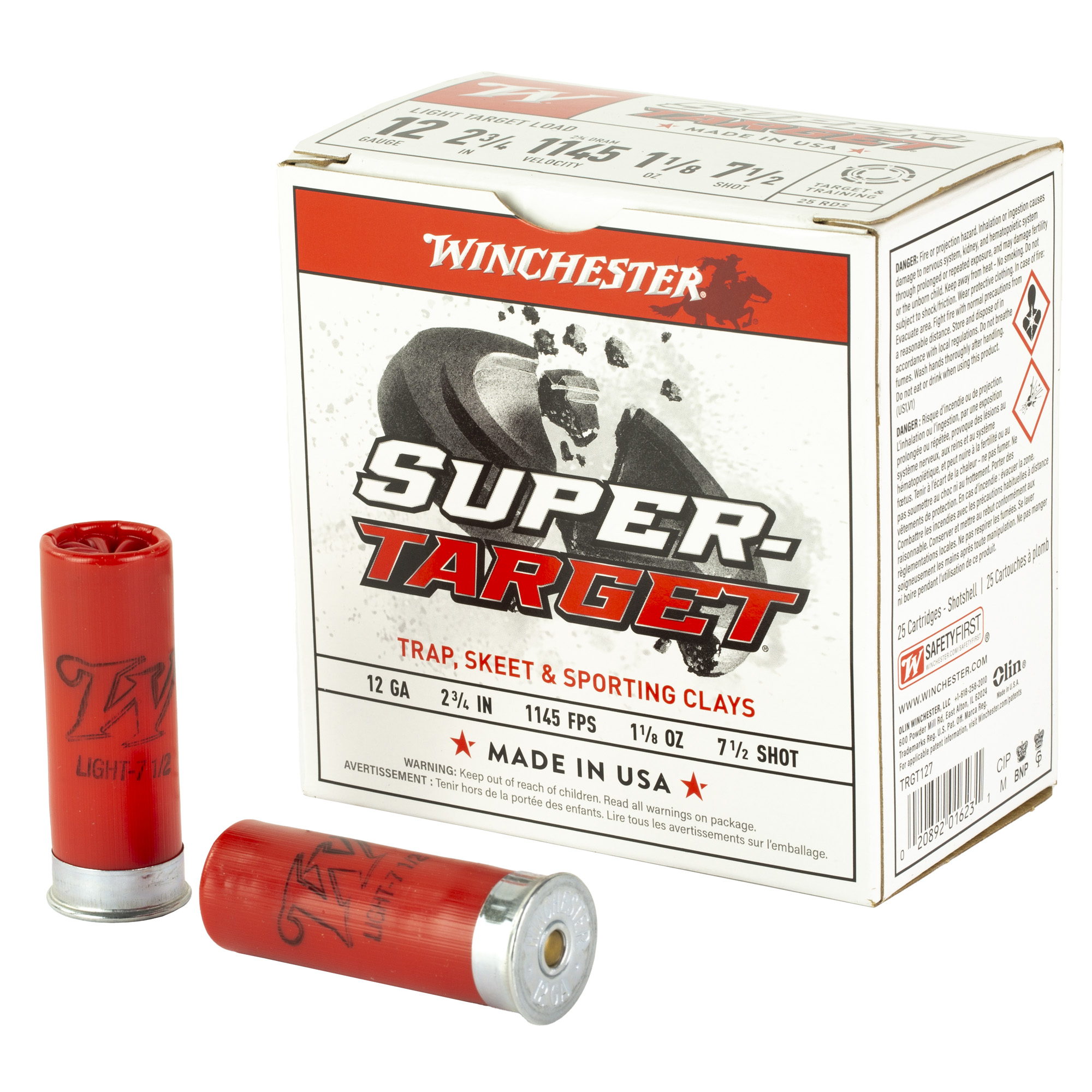 Winchester Super Target Load 12 Gauge Lead 1 1/8 ounce 25 Rounds