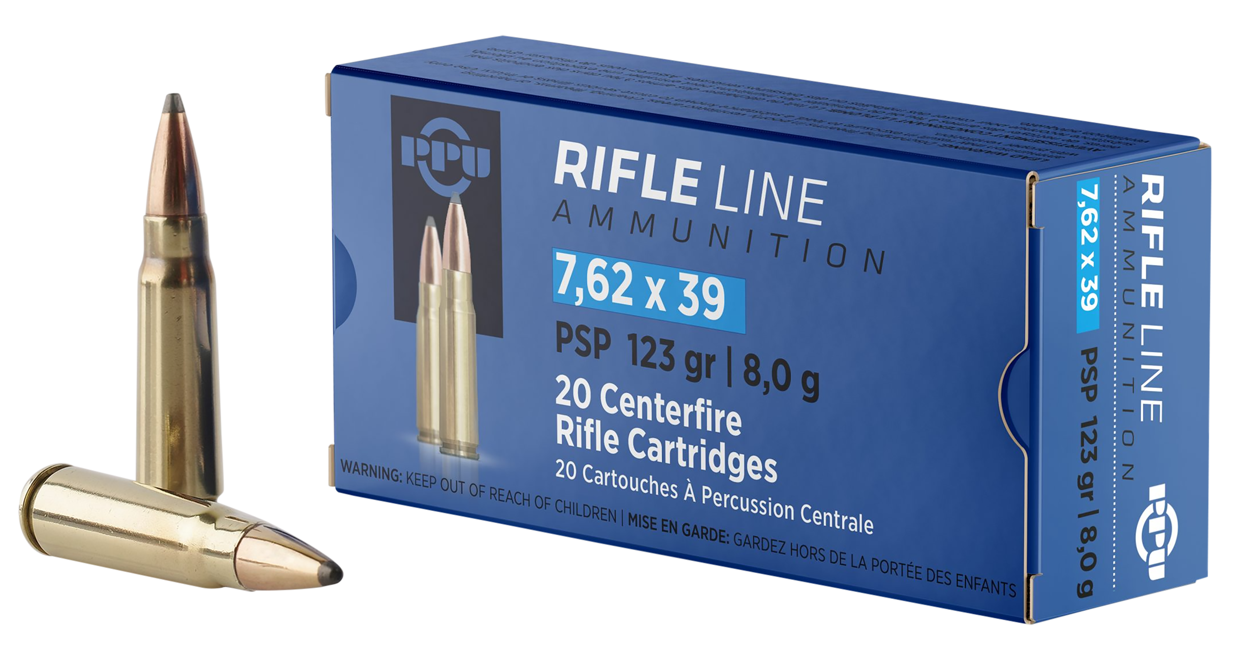 Prvi Partizan PPU PP76239P 7.62x39mm Pointed Soft Point 123 Grain 20 Rounds
