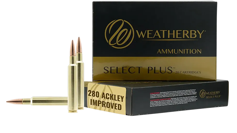 Weatherby R280A168CHH 280 Ackley Improved 168 Grain 20 Rounds