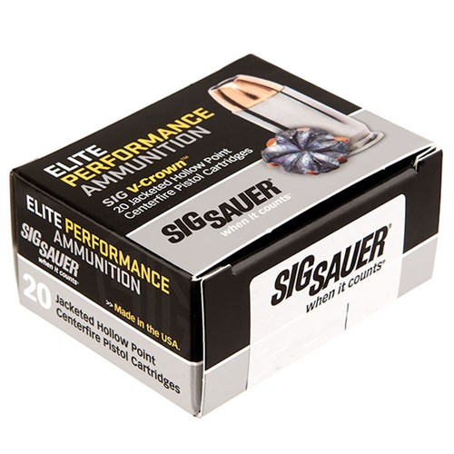 Sig Sauer Elite V-Crown 357 Sig Jacketed Hollow Point 125 Grain 20 Rounds