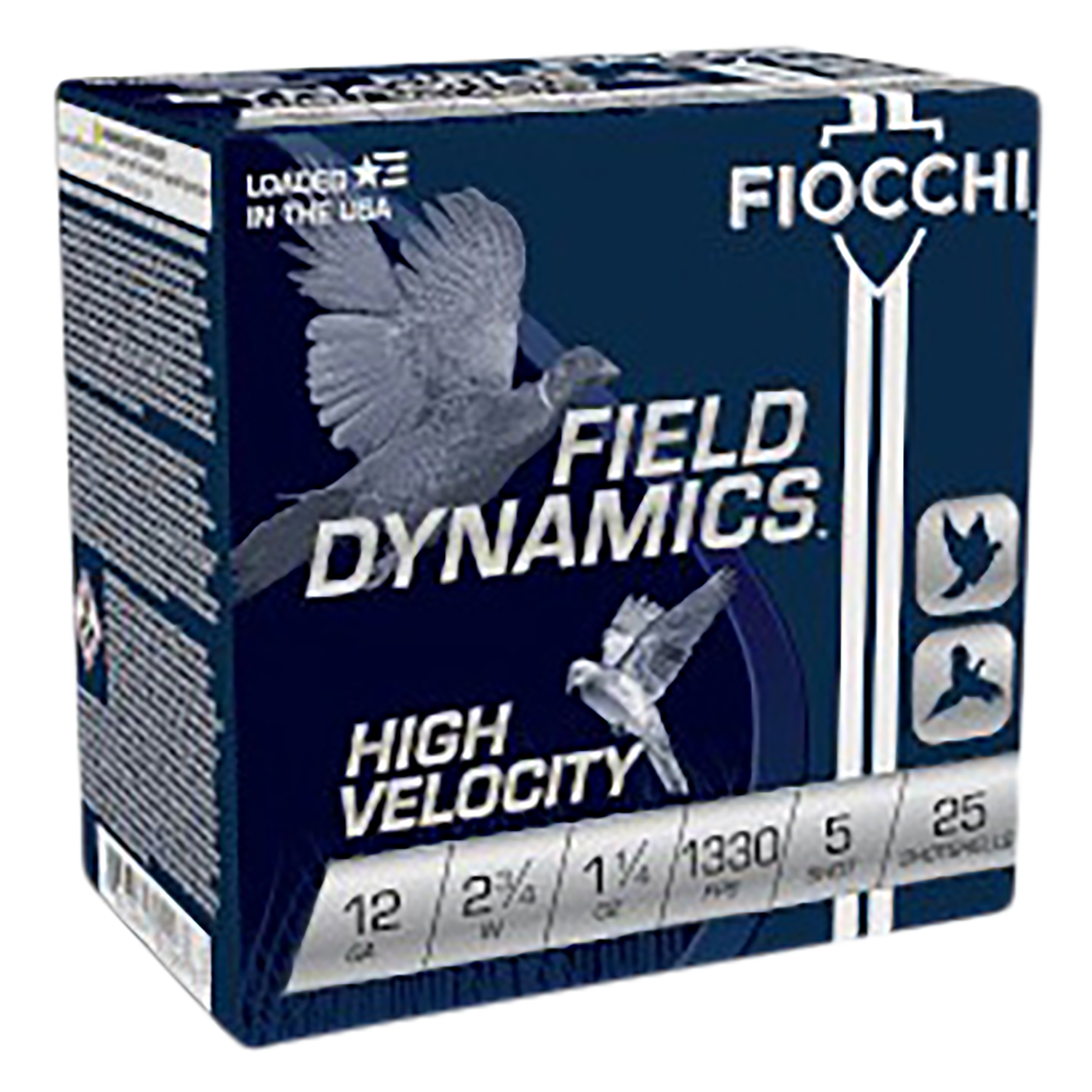 Fiocchi High Velocity Hunting Loads 12 Gauge Number Five Shot One and One Quarter Ounce 25 Rounds