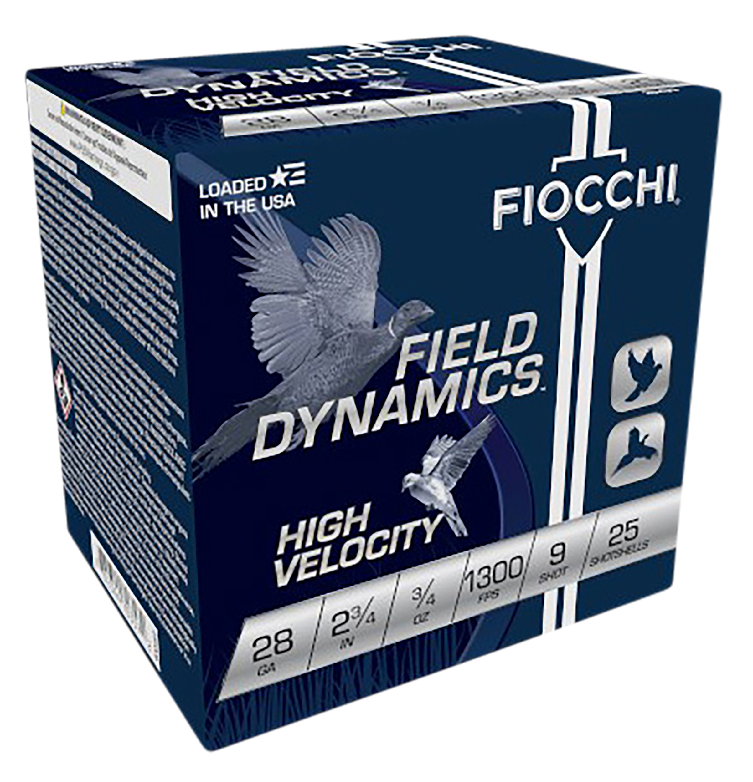 Fiocchi Field Dynamics High Velocity 28 Gauge Lead 3/4 oz 9 Shot 25 Rounds