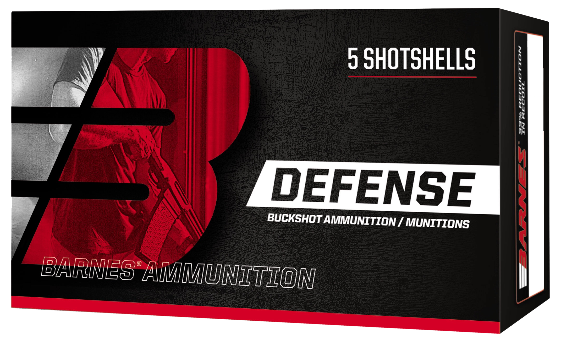 Barnes Bullets Defense Buckshot 12 Gauge 00 Buck Shot 8 Pellets 5 Rounds
