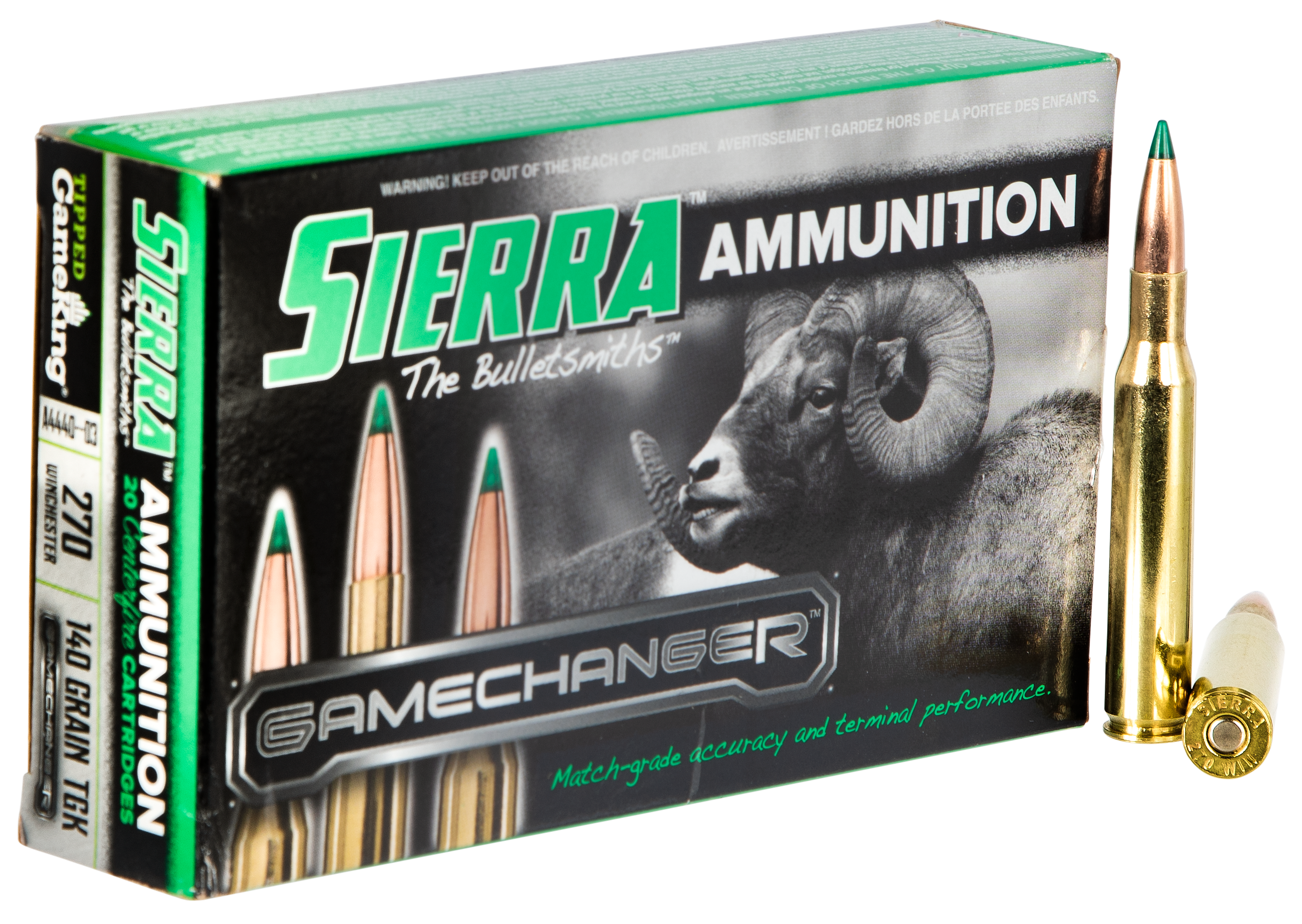 Sierra GameChanger Rifle Ammo 270 Win. 140 gr. TGK