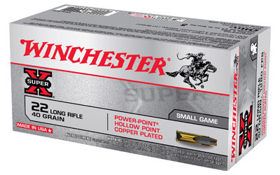 Winchester Super-X 22 Long Rifle Power Point 40 Grain 50 Rounds