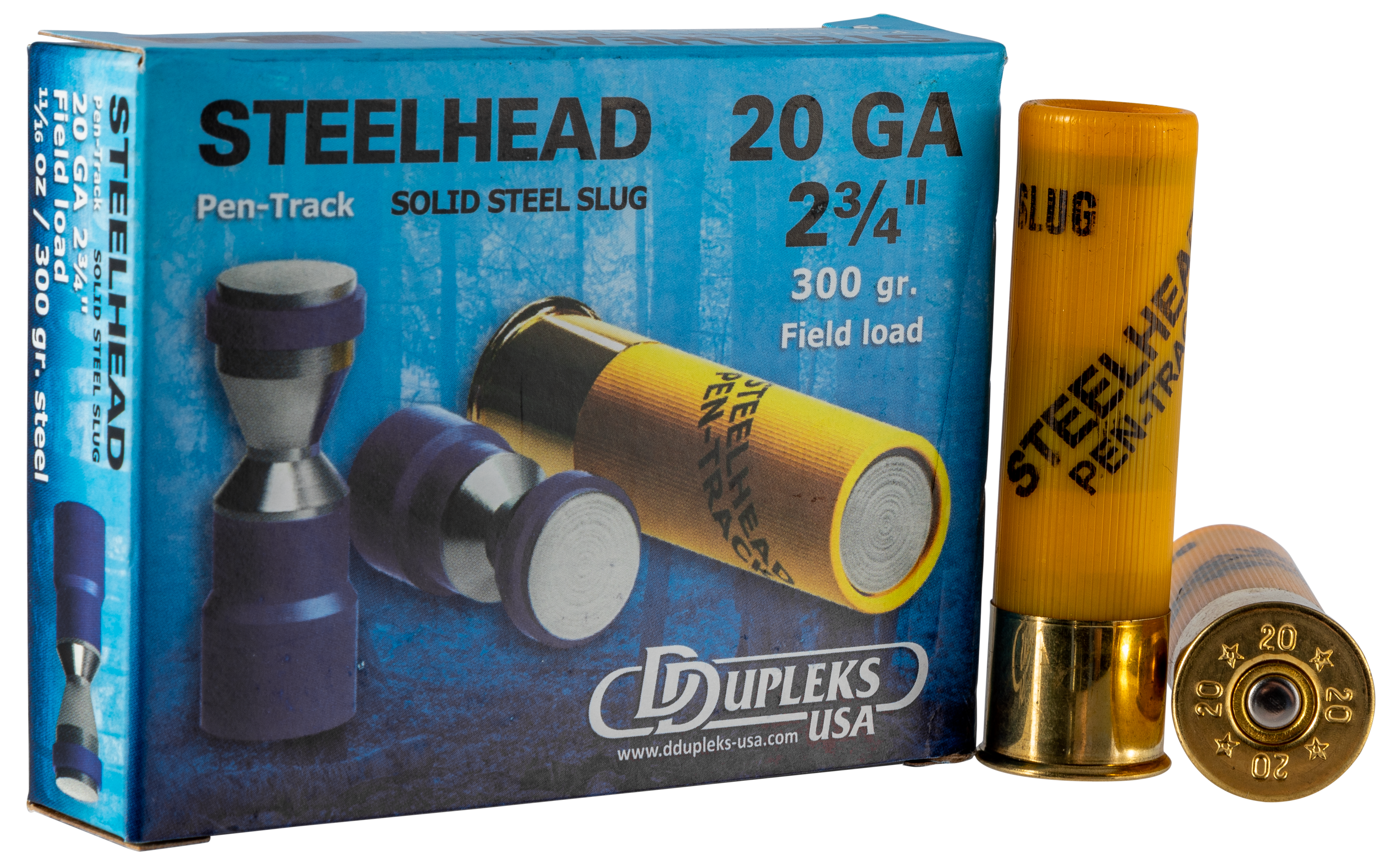 DDupleks USA 20M21 Steelhead Pen-Track 20Gauge 2.75" 11/16oz Slug Shot 5 Rounds