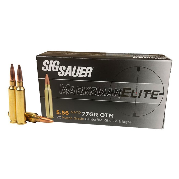 Sig Sauer E556M420 Marksman  5.56x45mm NATO 77 gr Open Tip Match 20 Rounds