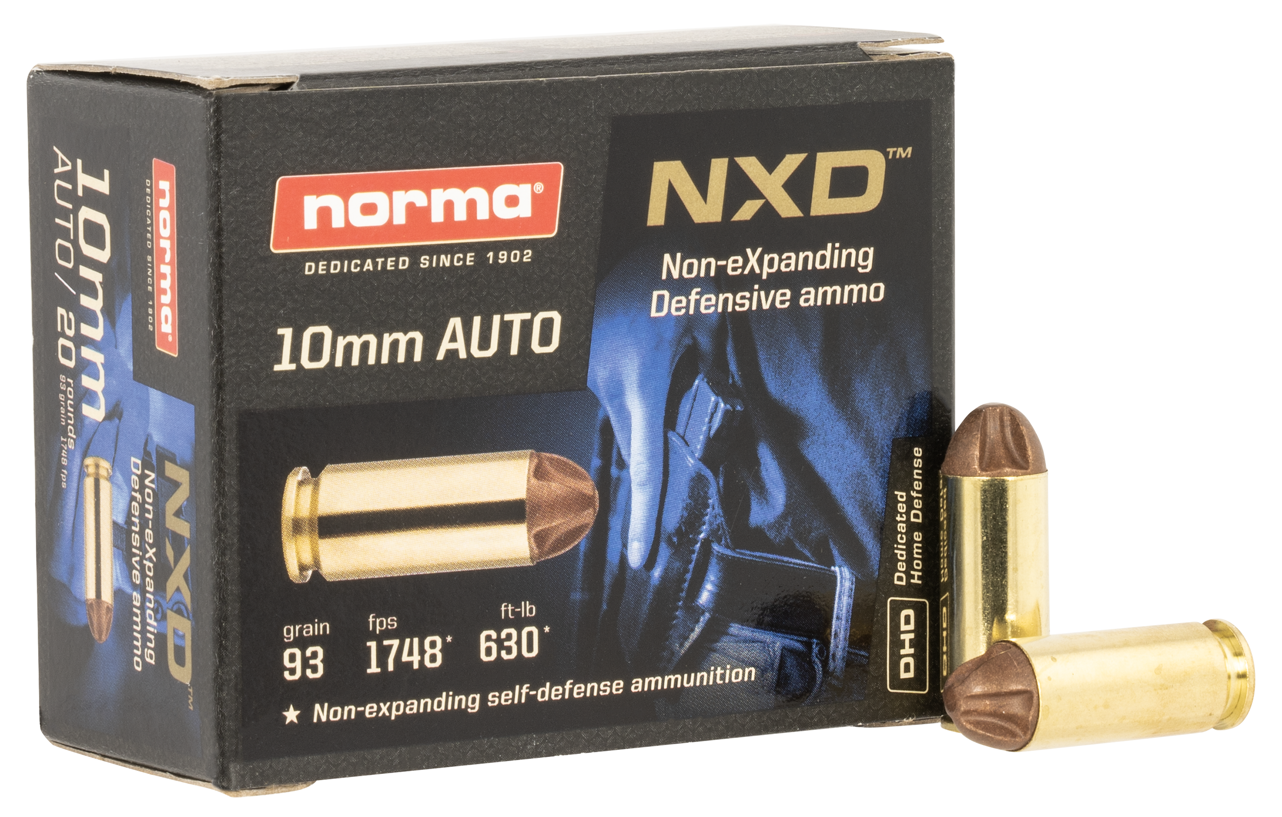 Norma Ammunition 611340020 Self Defense NXD 10mmAuto 93gr 20 Rounds