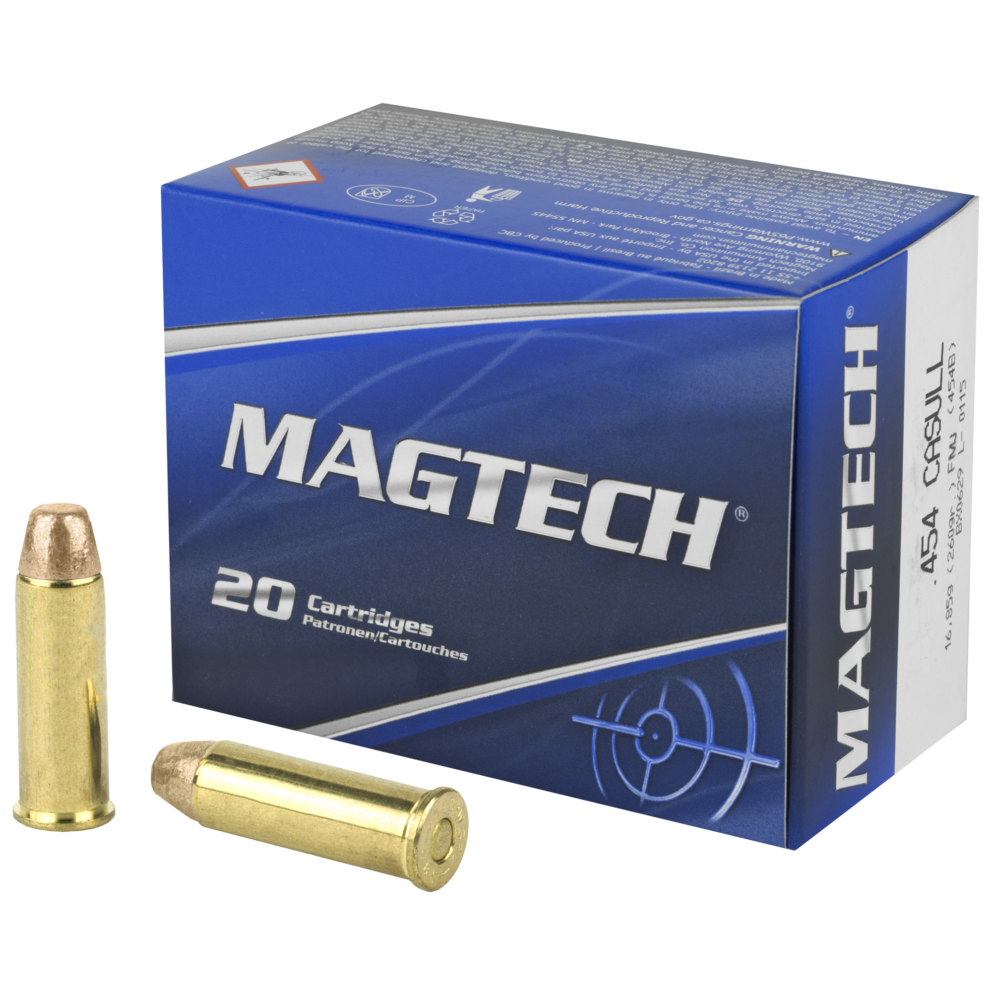 Magtech Sport Shooting 454 Casull Full Metal Jacket 260 Grain 20 Rounds
