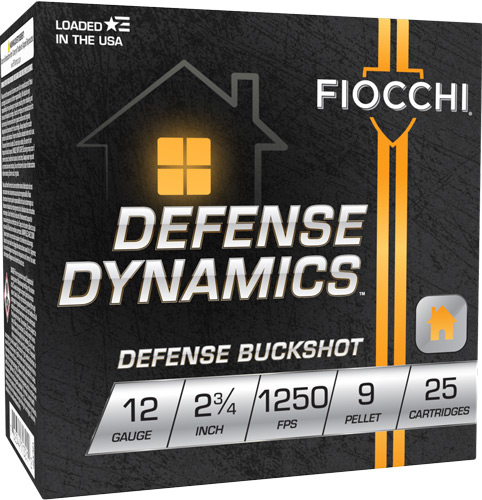Fiocchi Defense Dynamics Defense Buckshot 12 Gauge Buckshot #1 25 Rounds