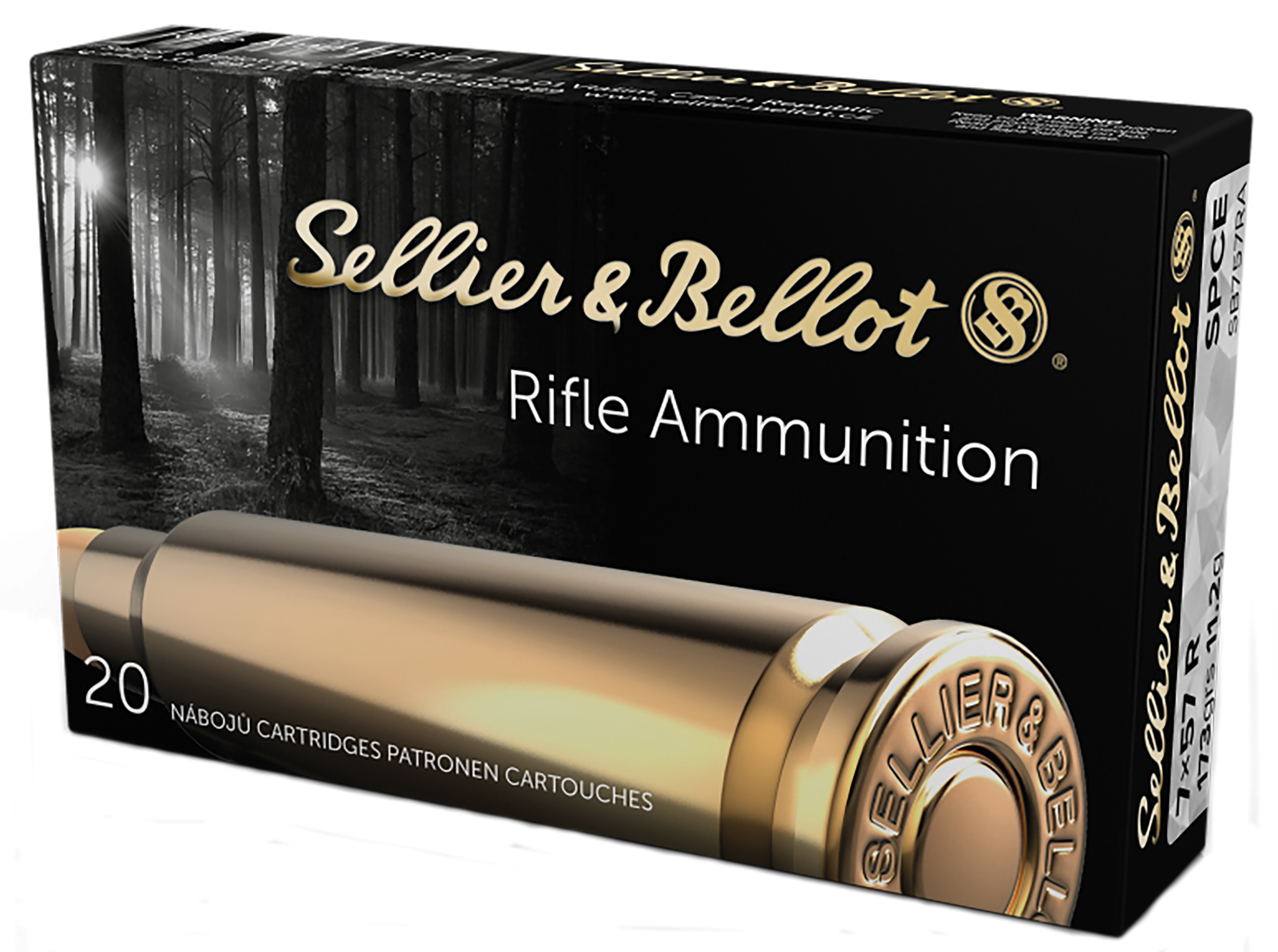 Sellier & Bellot SB757RA 7x57R Soft Point Cut Through Edge 173 Grain 20 Rounds