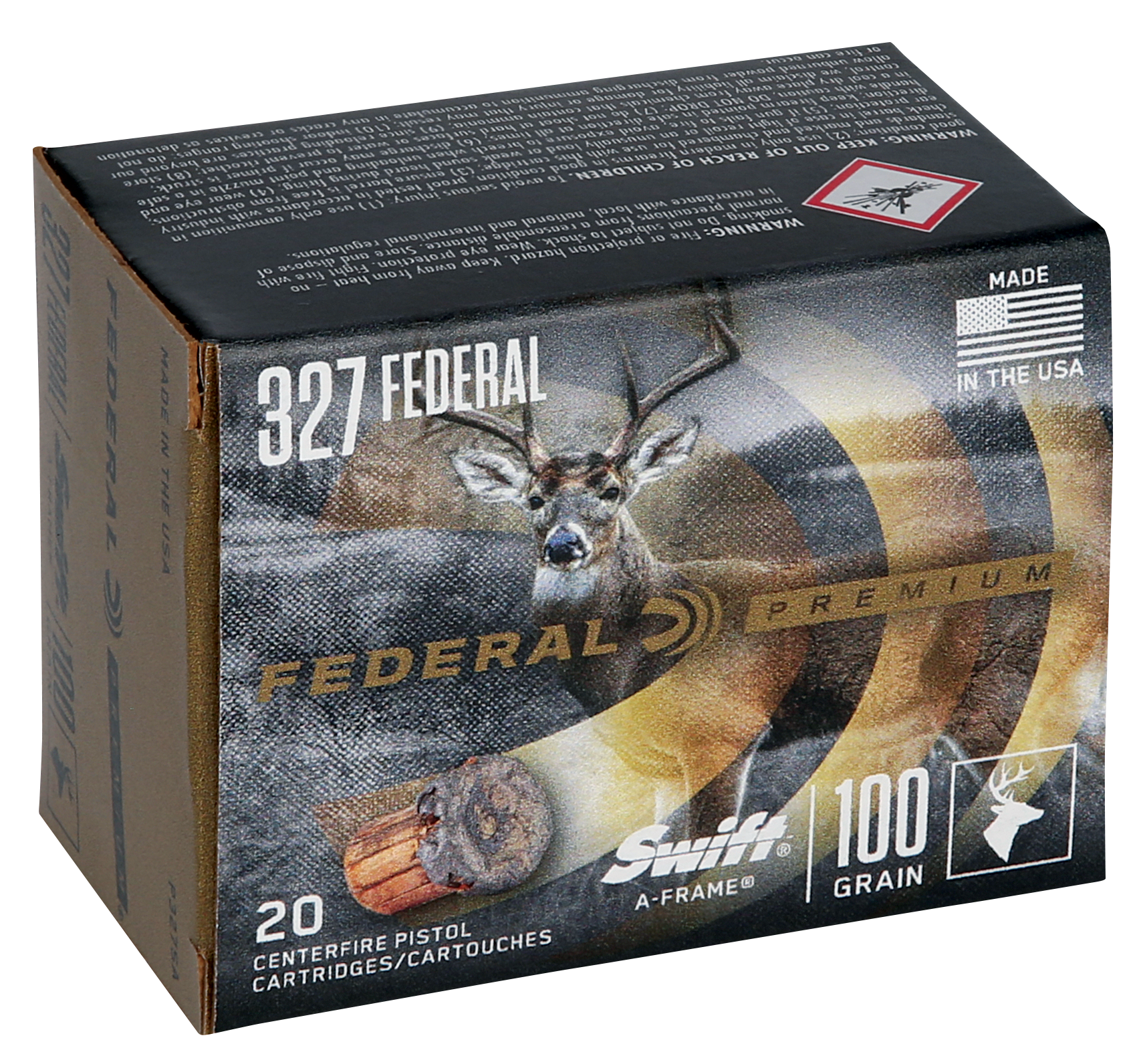 Federal Premium 327 Federal Magnum Swift A-Frame 100 Grain 20 Rounds