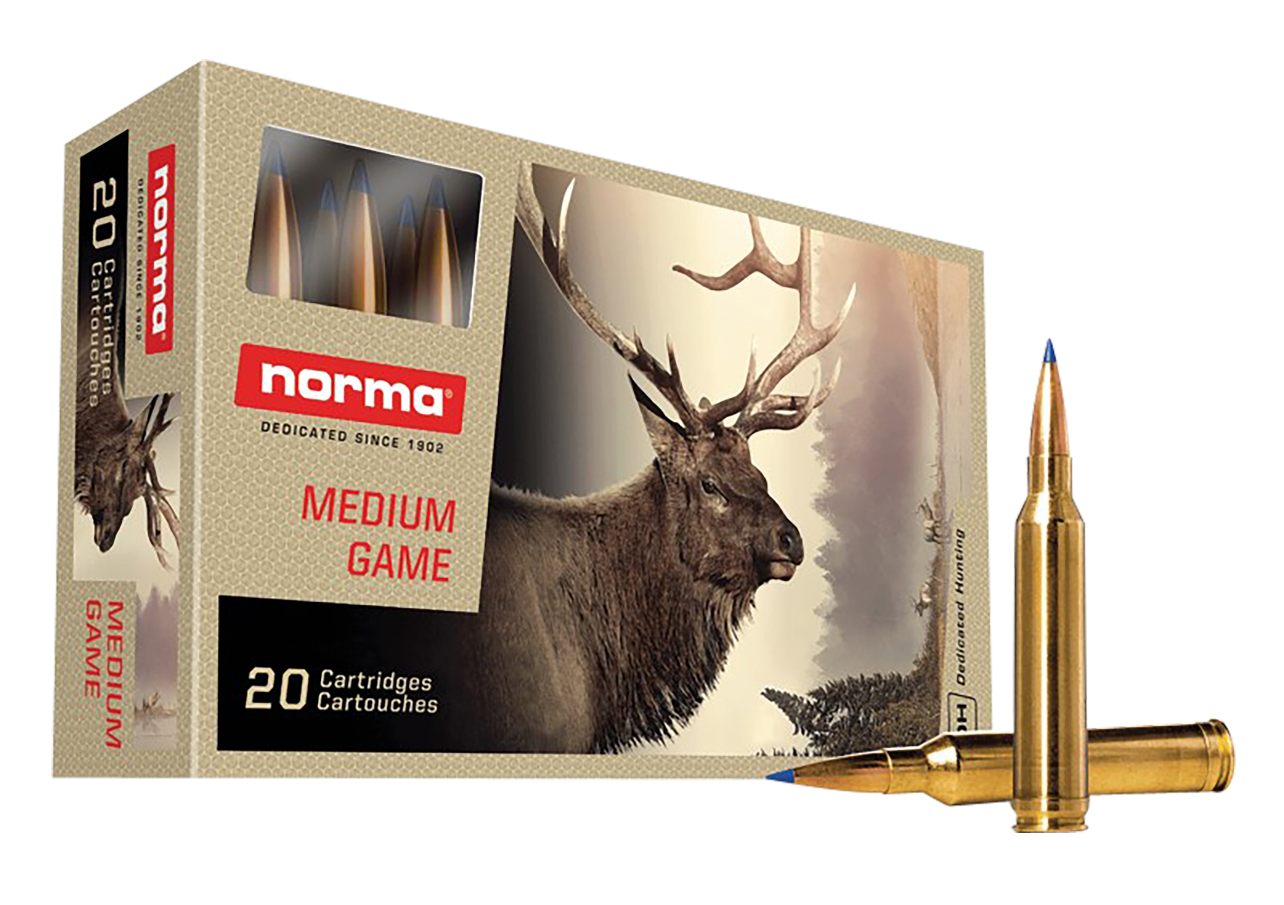 Norma Ammunition 20171522 Dedicated Hunting Bondstrike 7mmRemMag 165gr Bonded Polymer Tip 20 Rounds