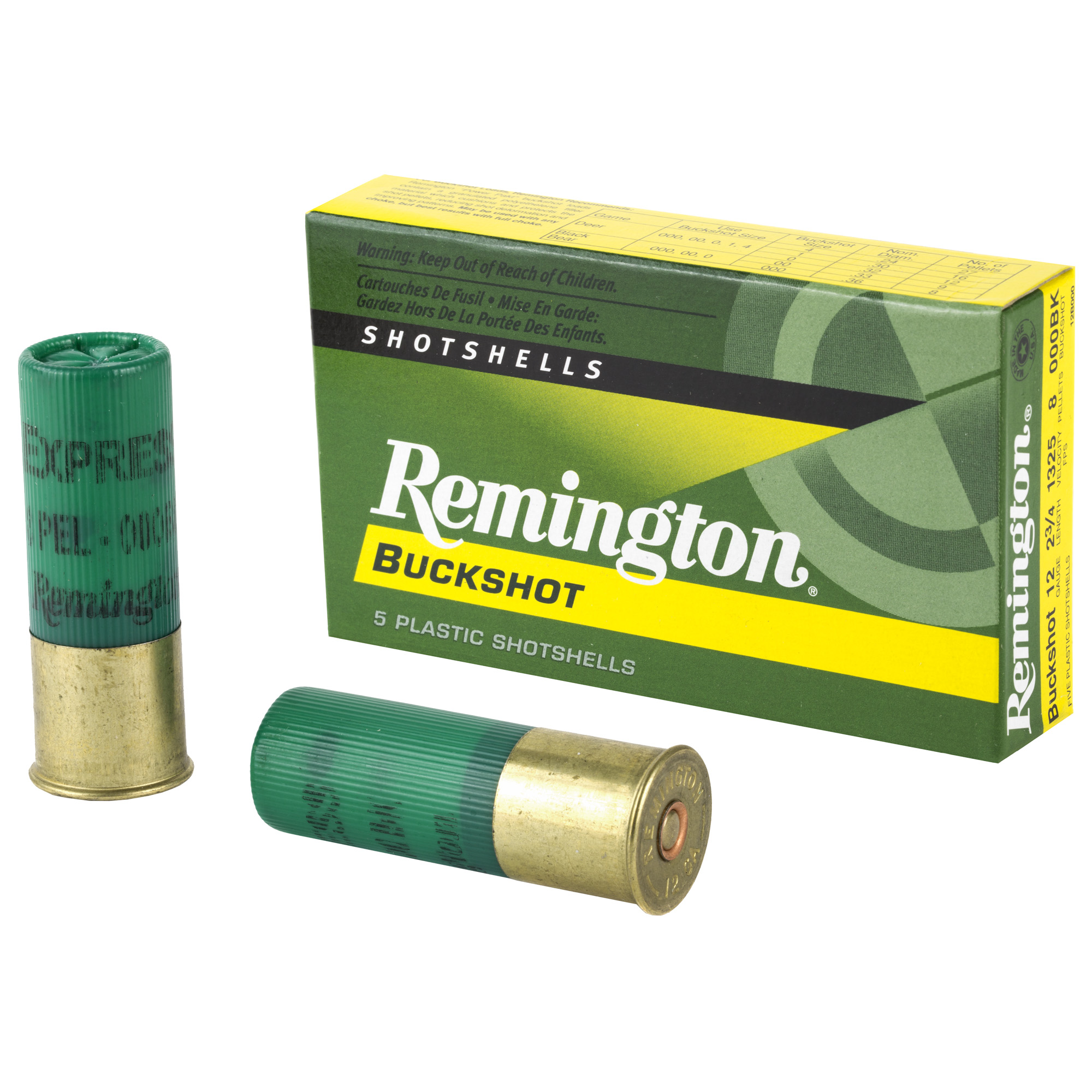 Remington Express 12 Gauge 000 Buck 8 Pellet 2.75 in 5 Rounds