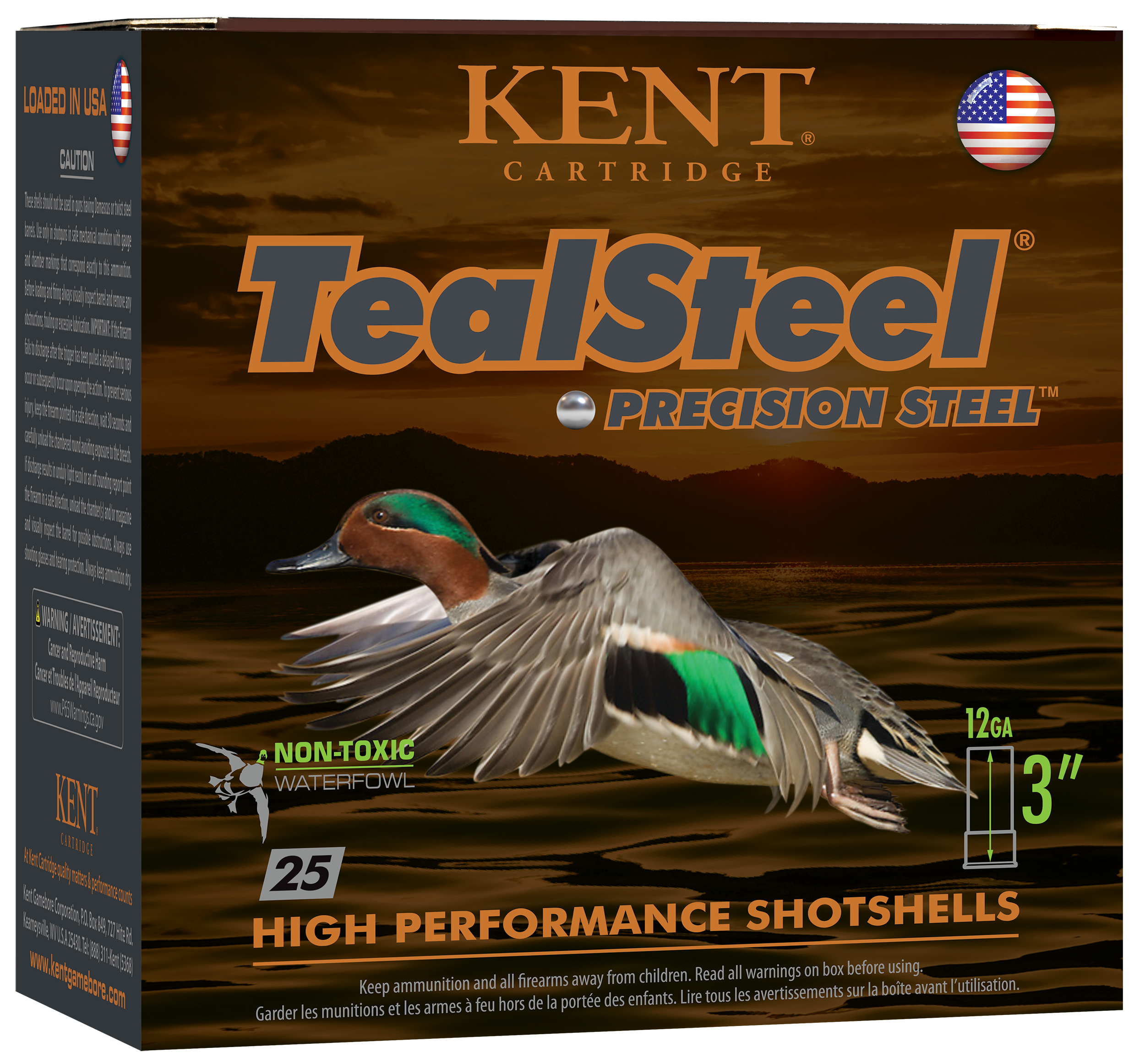 Kent Teal Steel Load 12 ga. 3 in. 1 1/4 oz. 6 Shot 25 rd.