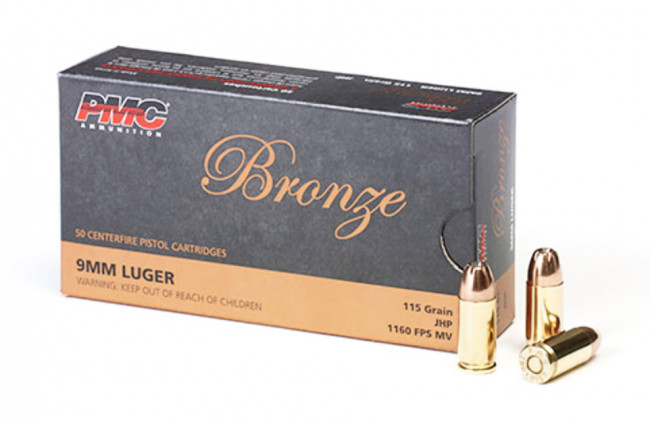 PMC Bronze 9mm Luger Jacketed Hollow Point 115 Grain 1000 Rounds