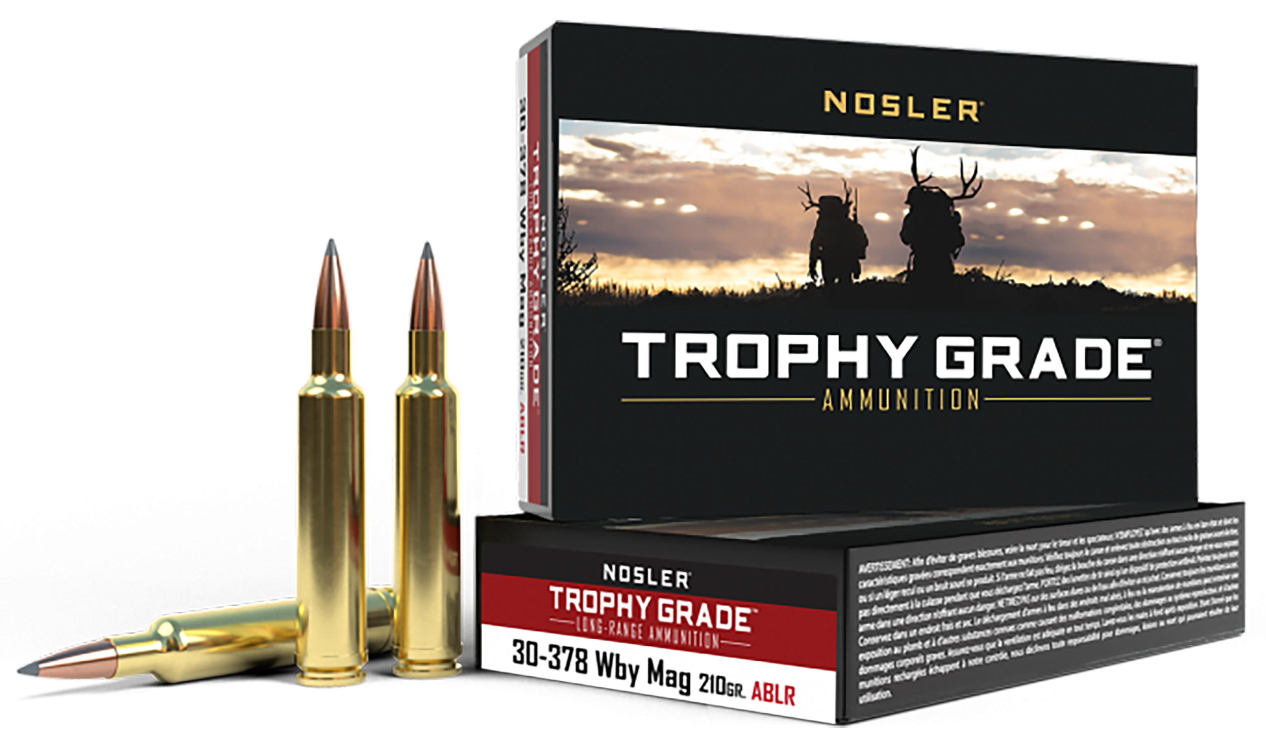 Nosler Trophy Grade 30-378 Weatherby Magnum AccuBond-Lr Soft Point 210 Grain 20 Rounds