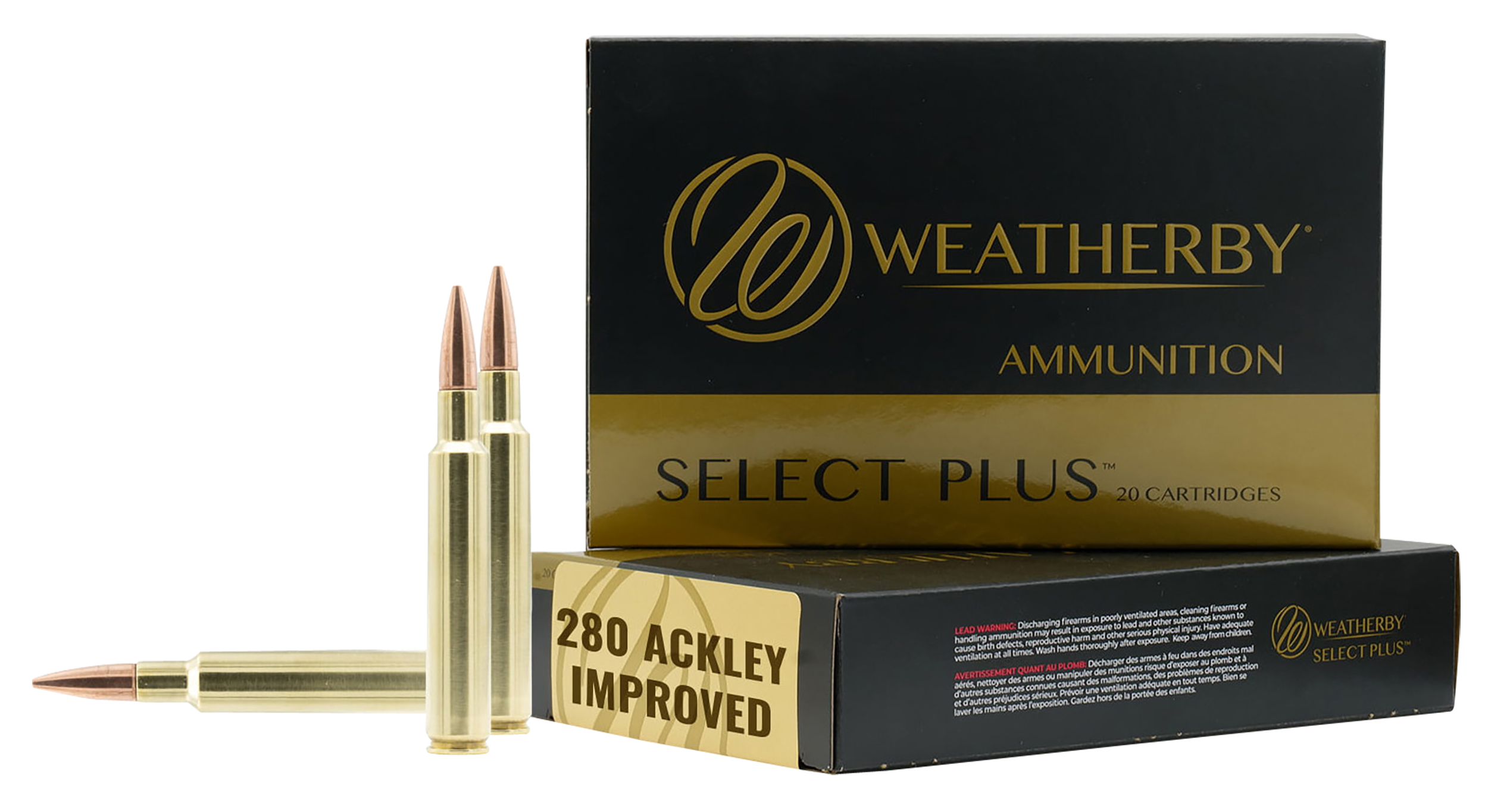 Weatherby Select Plus 280 Ackley Improved Hollow Point 139 Grain 20 Rounds