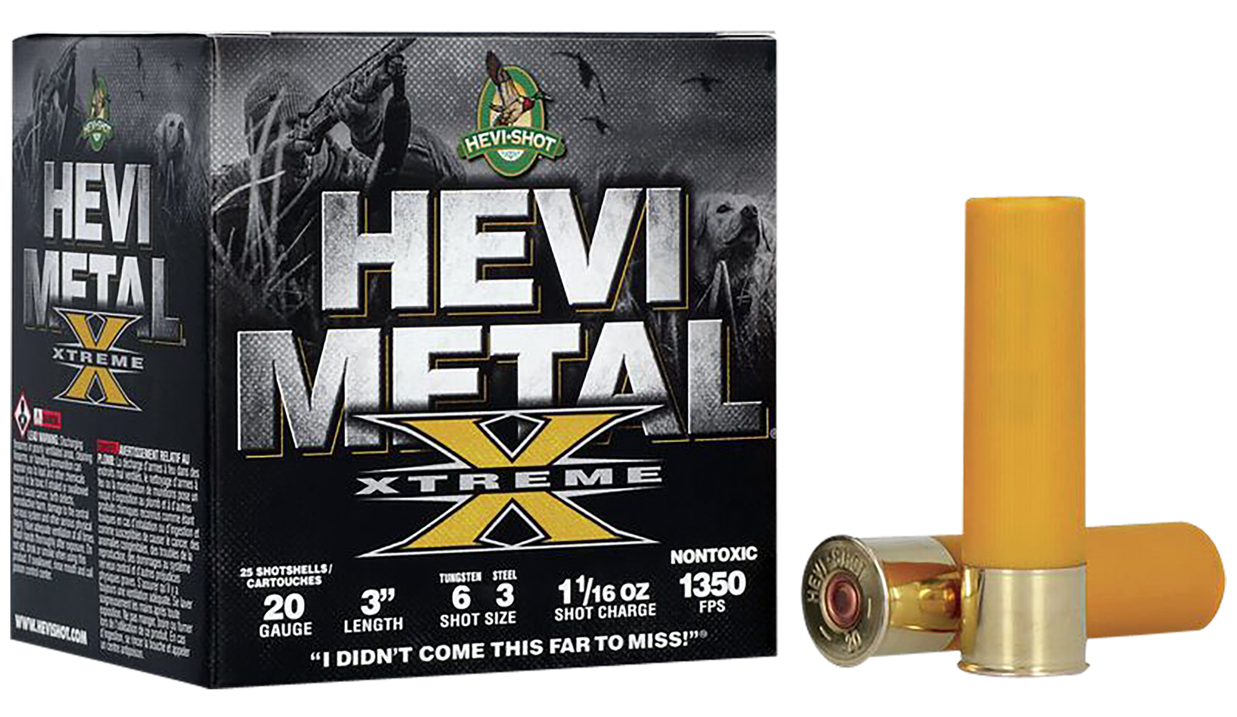 HEVI-Shot HS39206 HEVI-Metal Extreme 20Gauge 3" 1 1/16oz Steel/Tungsten 6/3Shot 25 Rounds