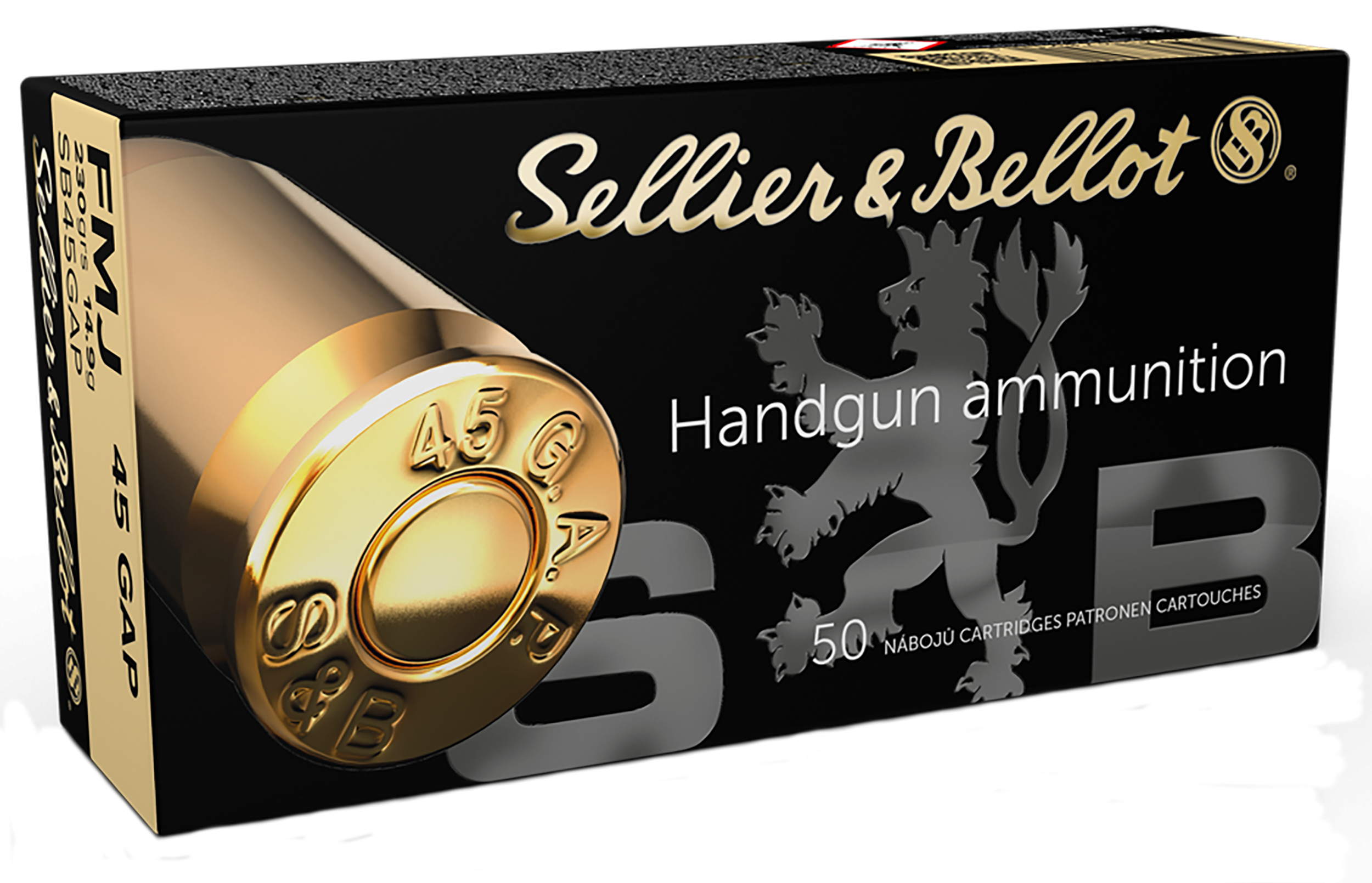 Sellier & Bellot SB45GAP 45 GAP Full Metal Jacket 230 Grain 50 Rounds