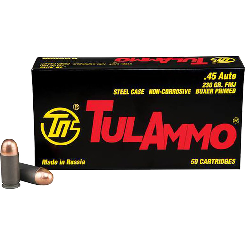 TUL AMMO .45 ACP STEEL CASE 230GR FMJ 50/BX