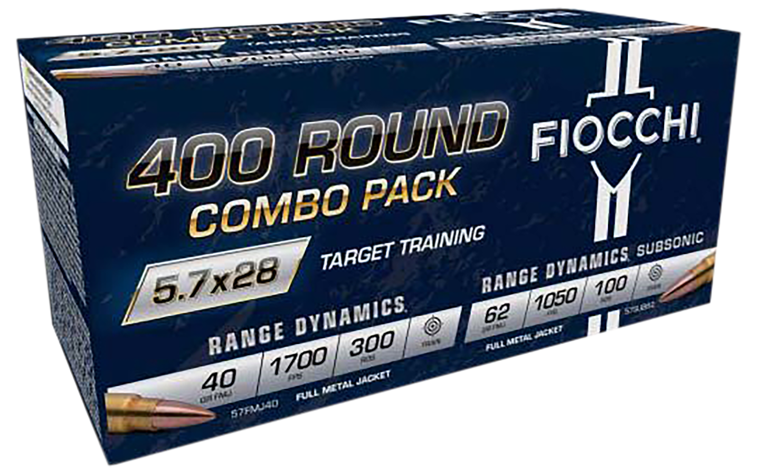 Fiocchi, Hyperformance, 5.7x28mm Fn, Full Metal Jacket, 40 Grain, 400 Rounds
