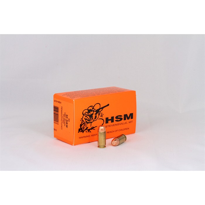 HSM Training, 40 S&W, Round Nose Flat Point, 180 Grain, 50 Rounds