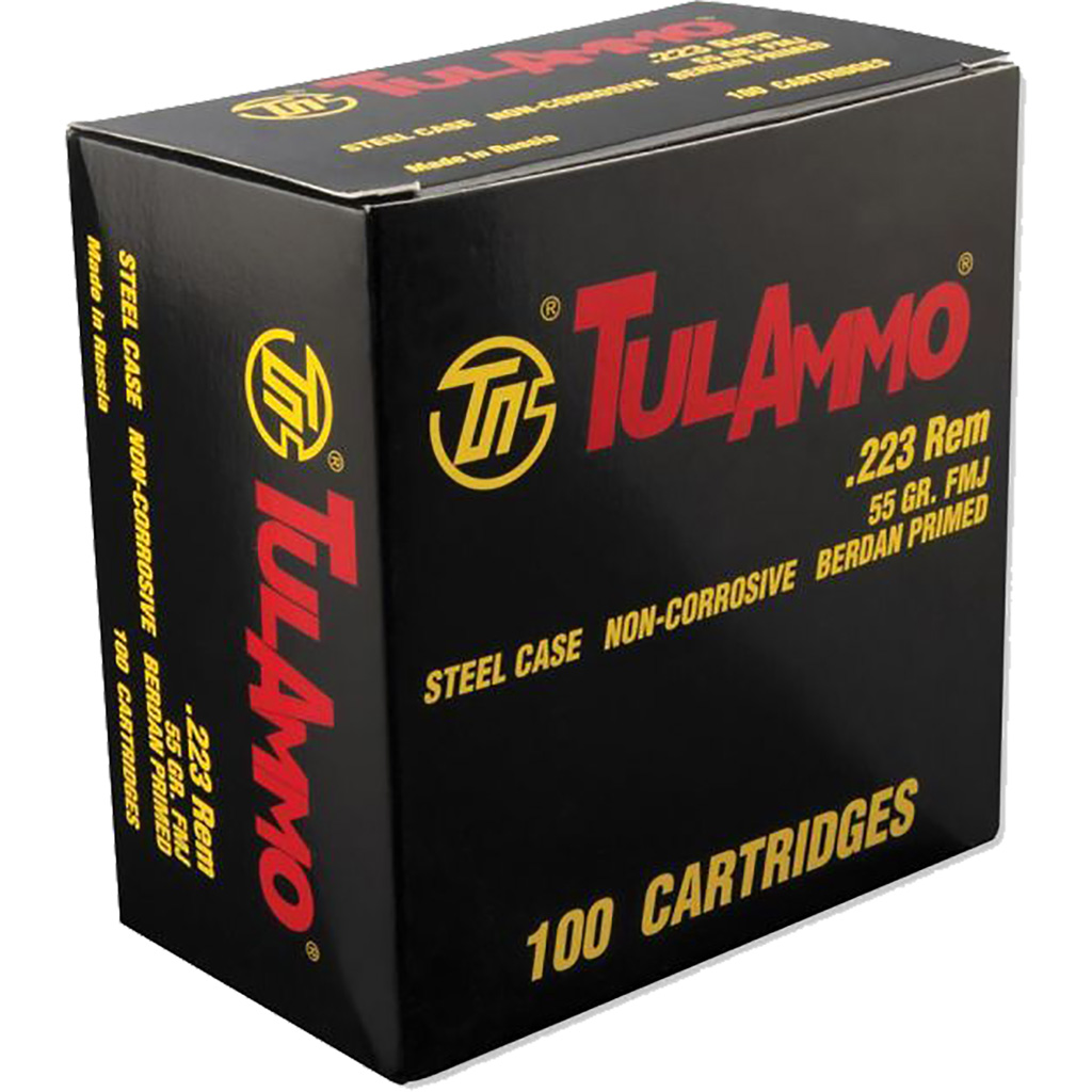 Tulammo Steel Case Rifle Ammo 223 Rem. 55 gr. FMJ 100 rd.