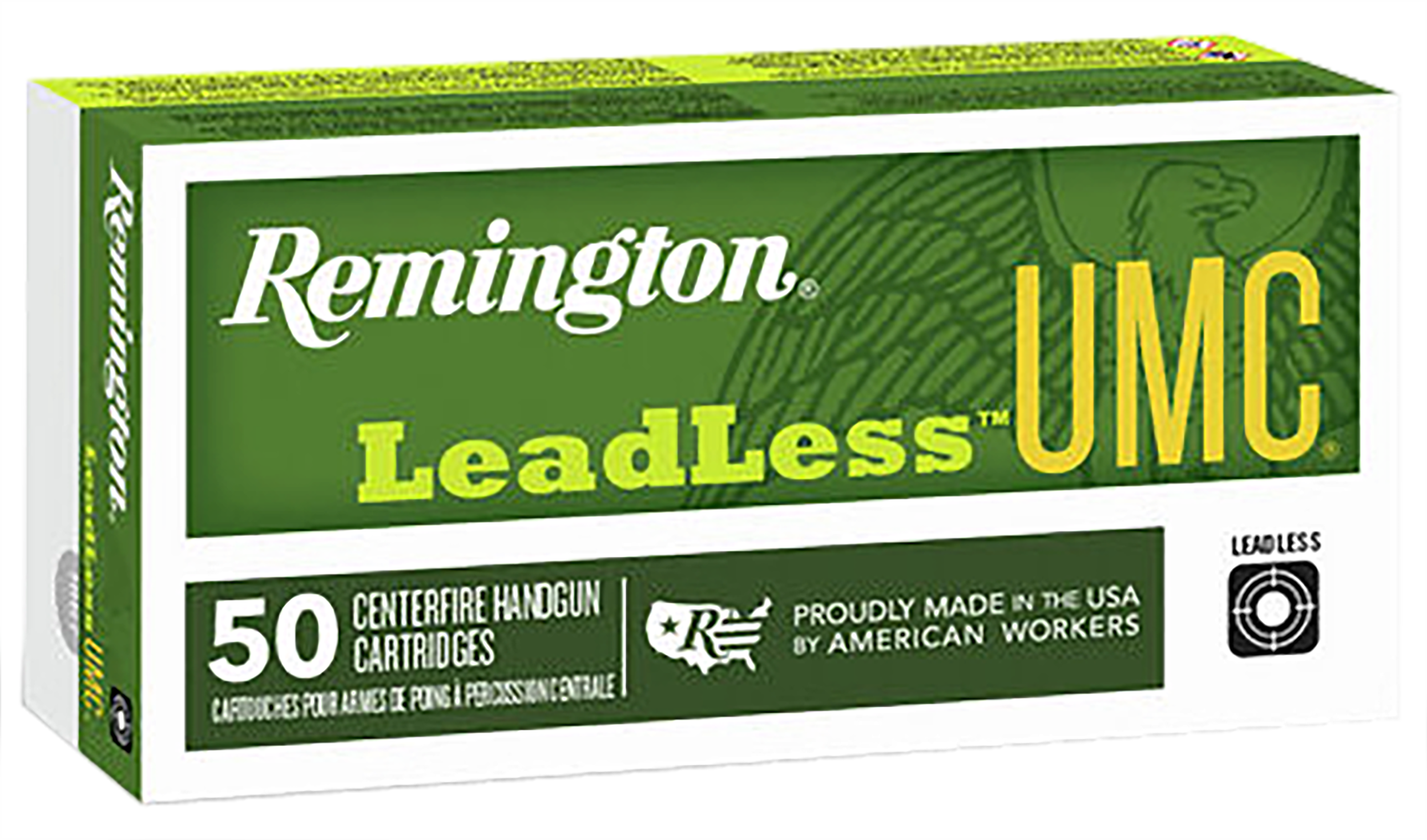 Remington UMC Leadless 40 S&W Flat Nose 180 Grain 50 Rounds