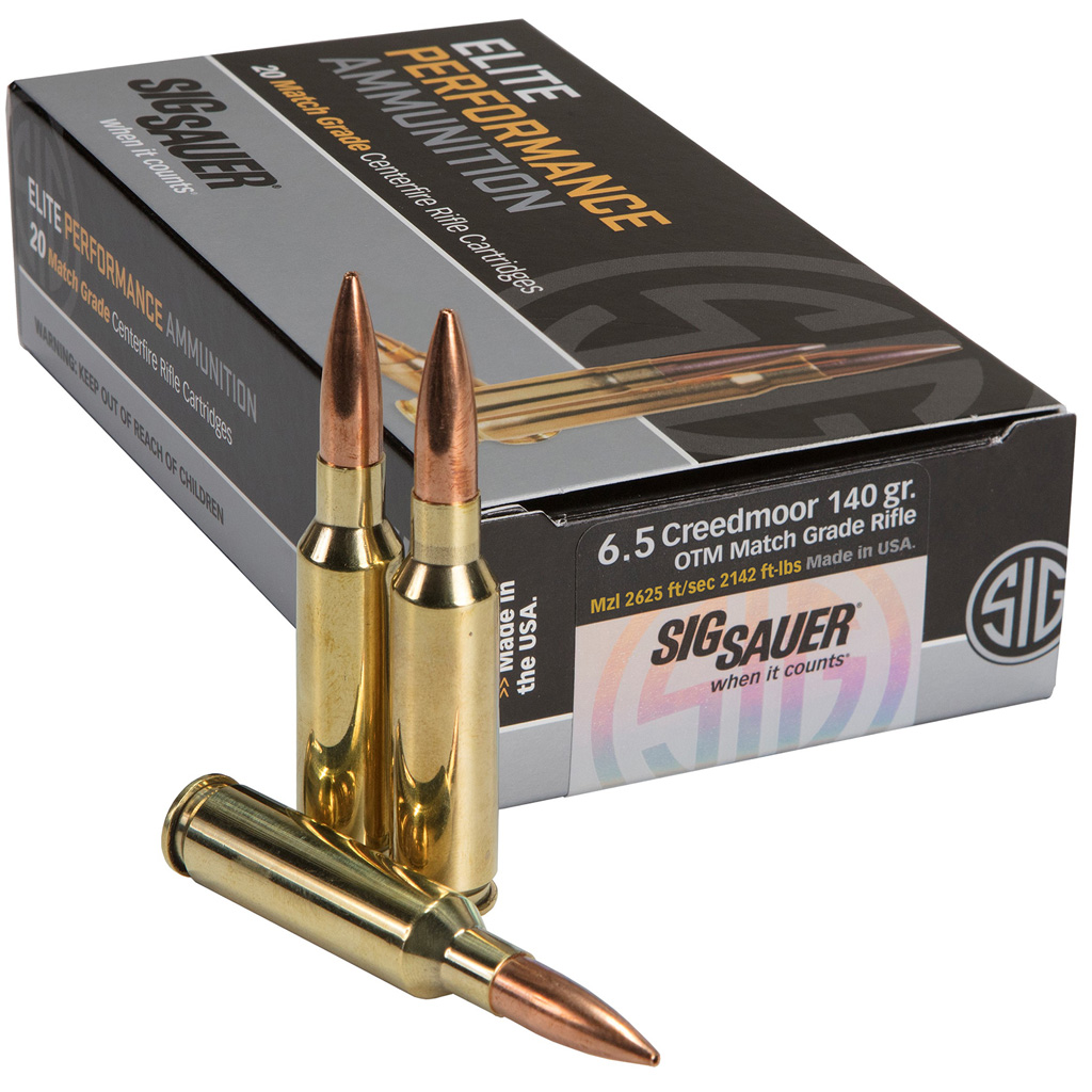 Sig Sauer Elite Match Grade 6.5mm Creedmoor Open Tip Match 140 Grain 20 Rounds