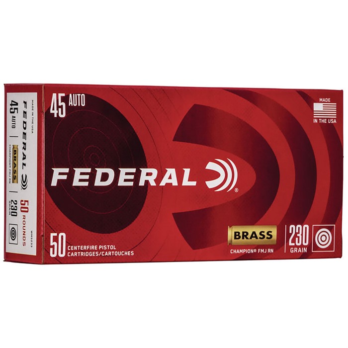Federal, Champion Training, 45 Acp, Full Metal Jacket, 230 Grain, 50 Rounds