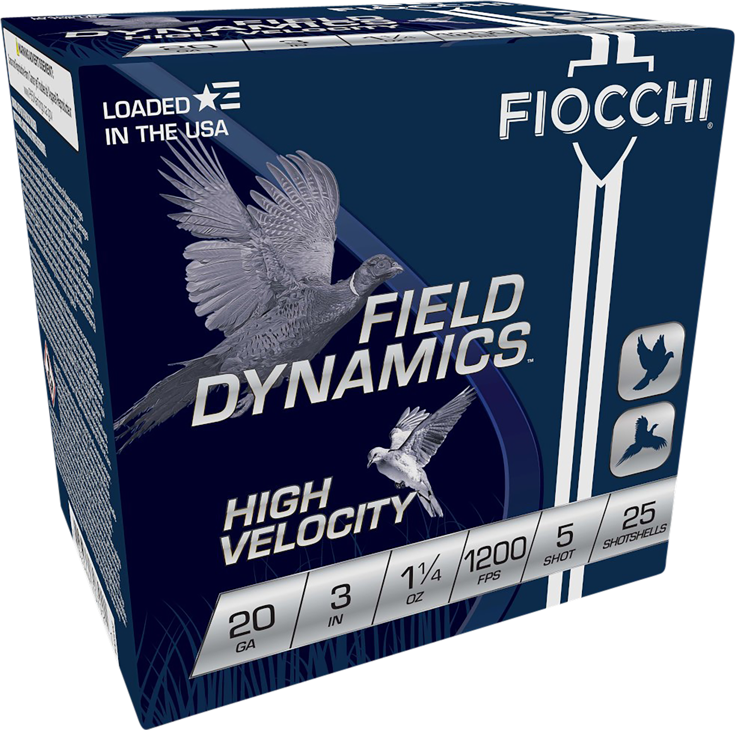 Fiocchi Field Dynamics High Velocity 20 Gauge Lead Shot 1 1/4 Ounce 25 Rounds