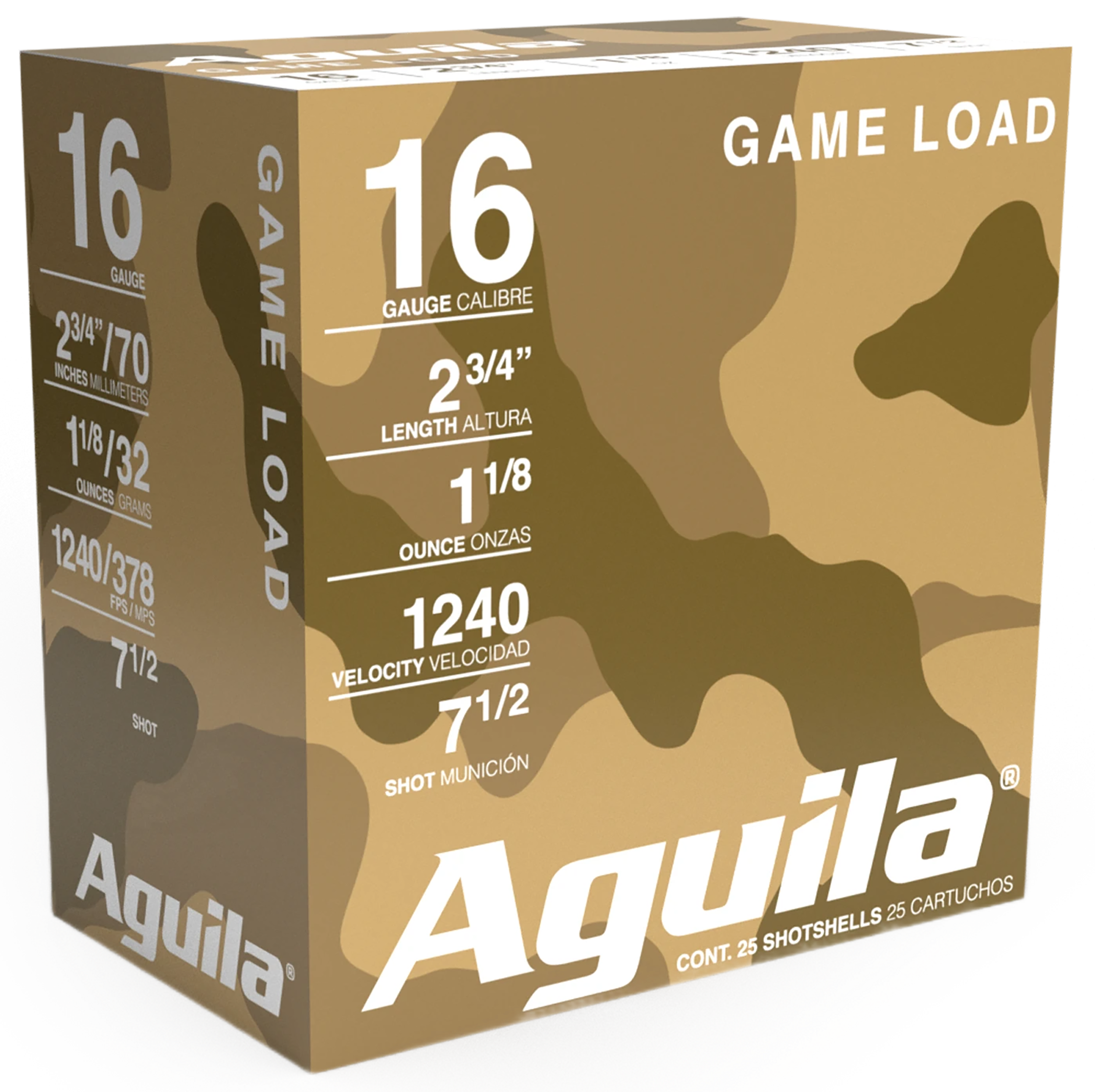 Aguila 16ga Birdshot 2.75 Inch Shotgun Shells #7.5 Shot 1-1/8 Ounce 25 Rounds