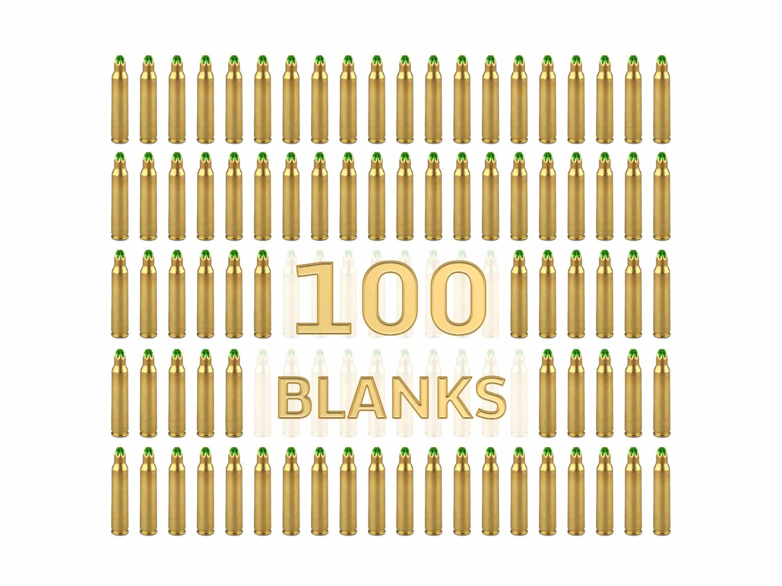 F5 MFG M200 Mil Spec 5.56 Blanks - 100 Cartridges | Bulk Packaging