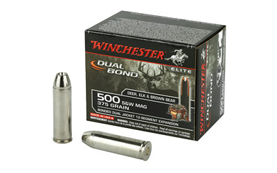 Winchester Dual Bond 500 S&W Magnum Hollow Point 375 Grain 20 Rounds